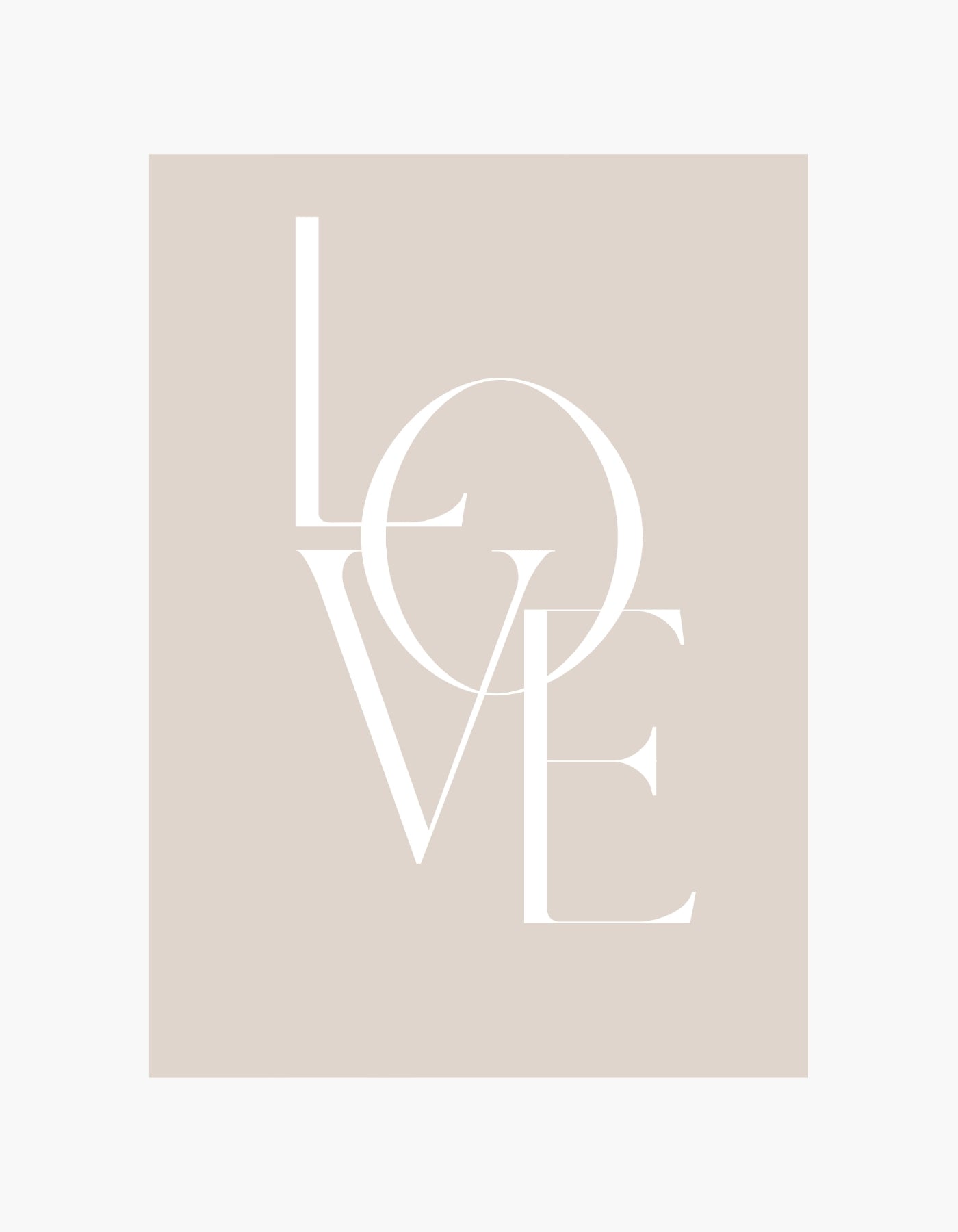 Love Beige Poster