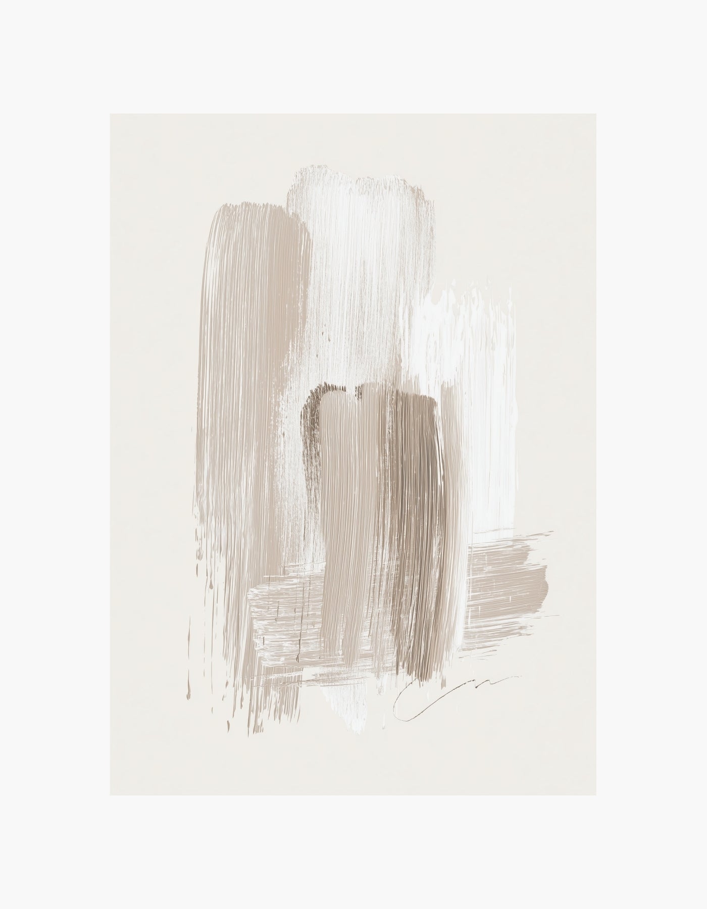 Soft Neutral Brush Poster