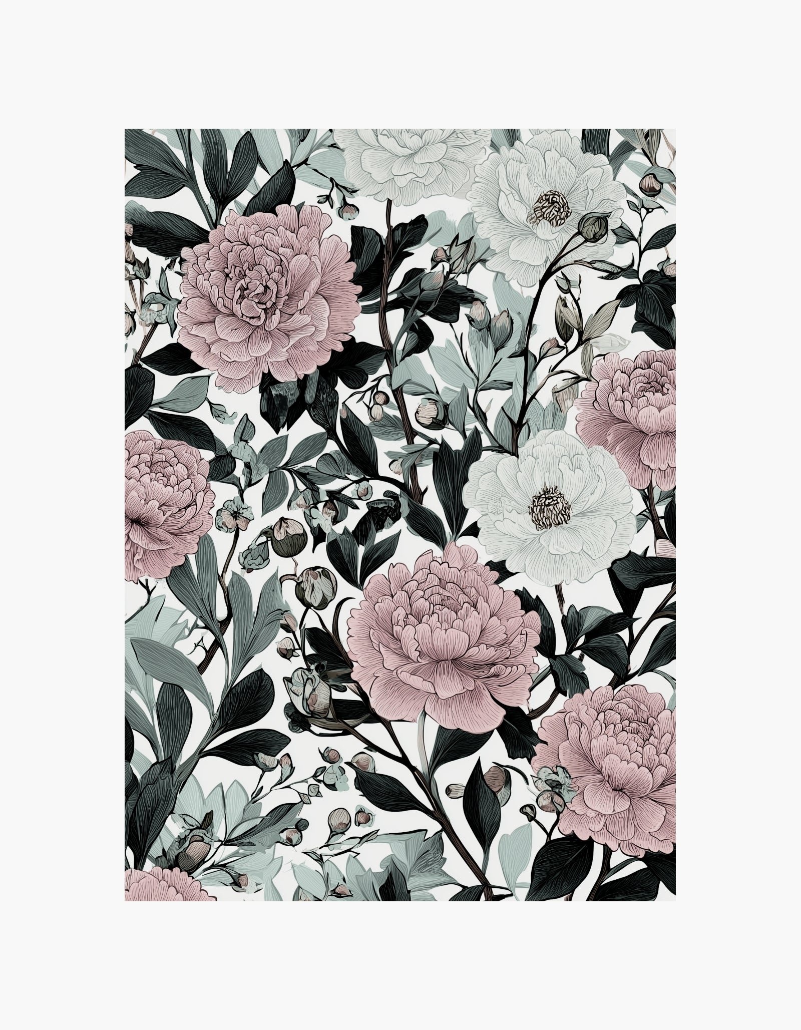 Peony Garden Poster