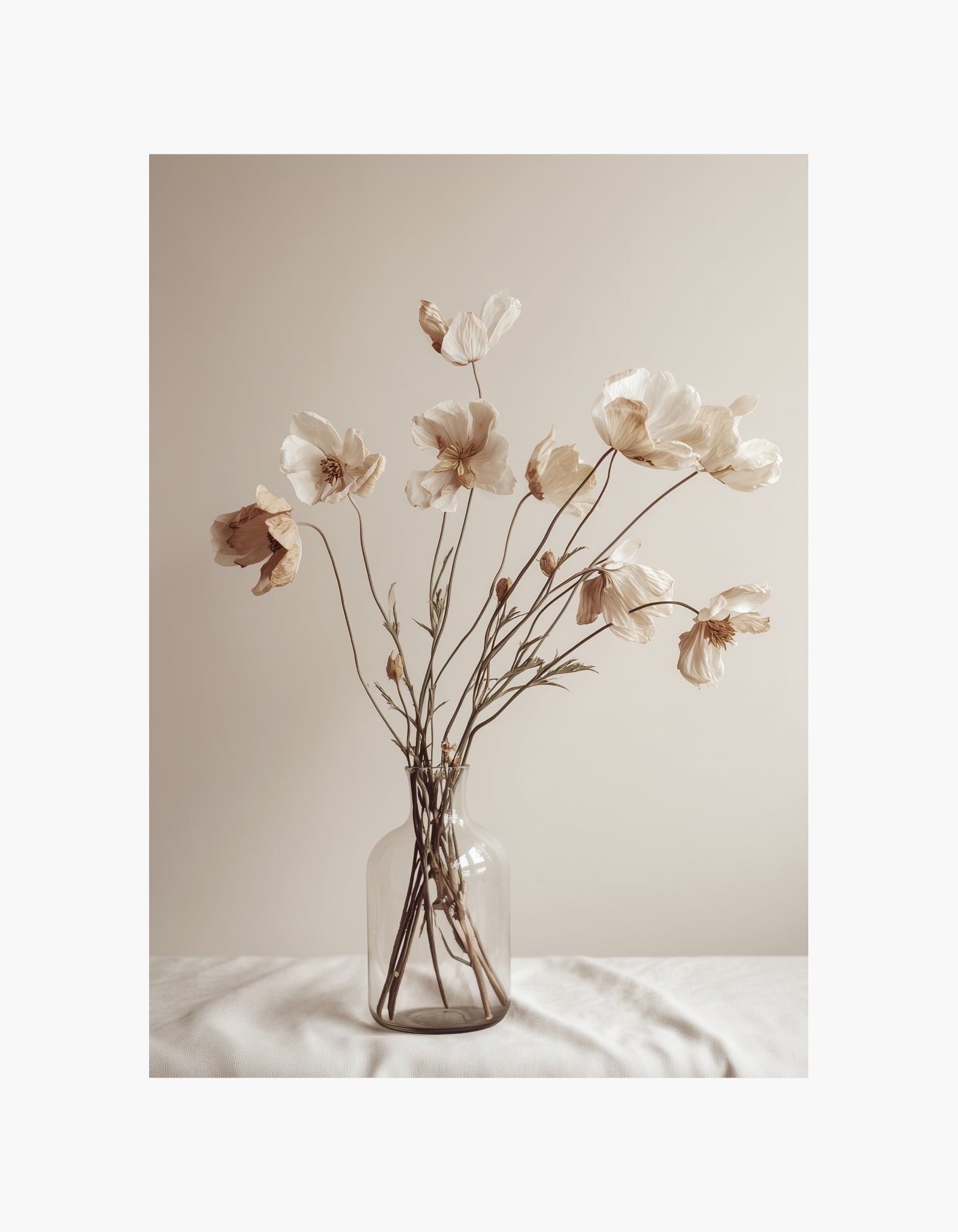 Soft Bloom Vase Poster