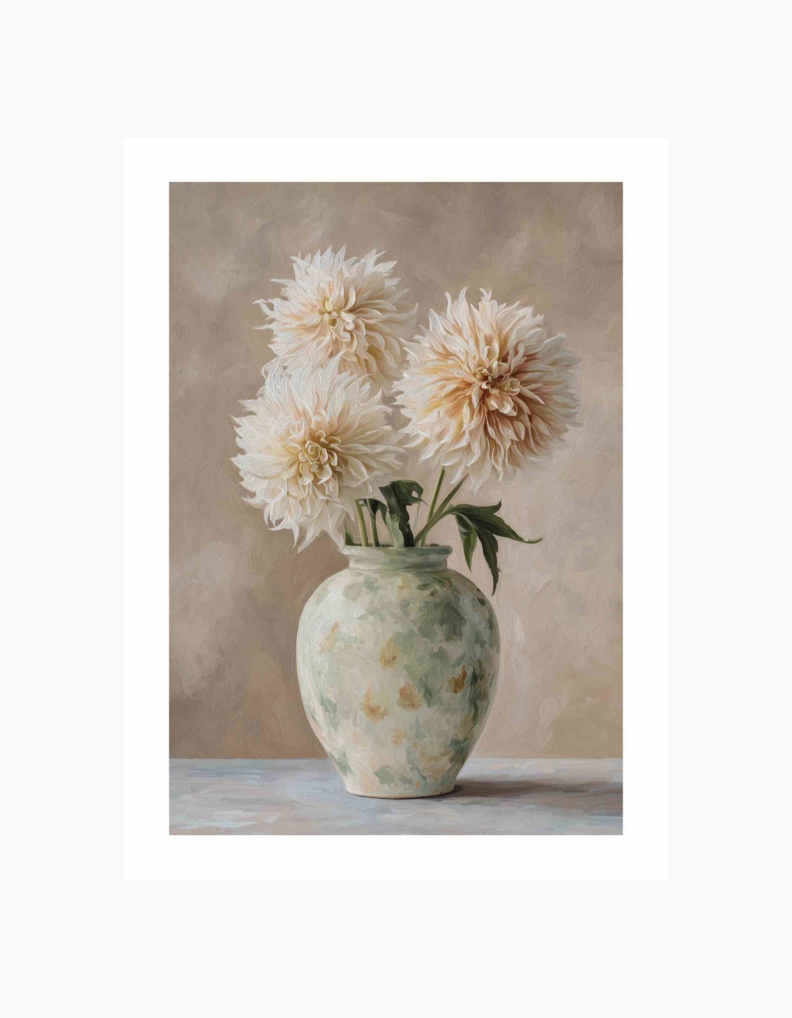Beige Dahlior Poster