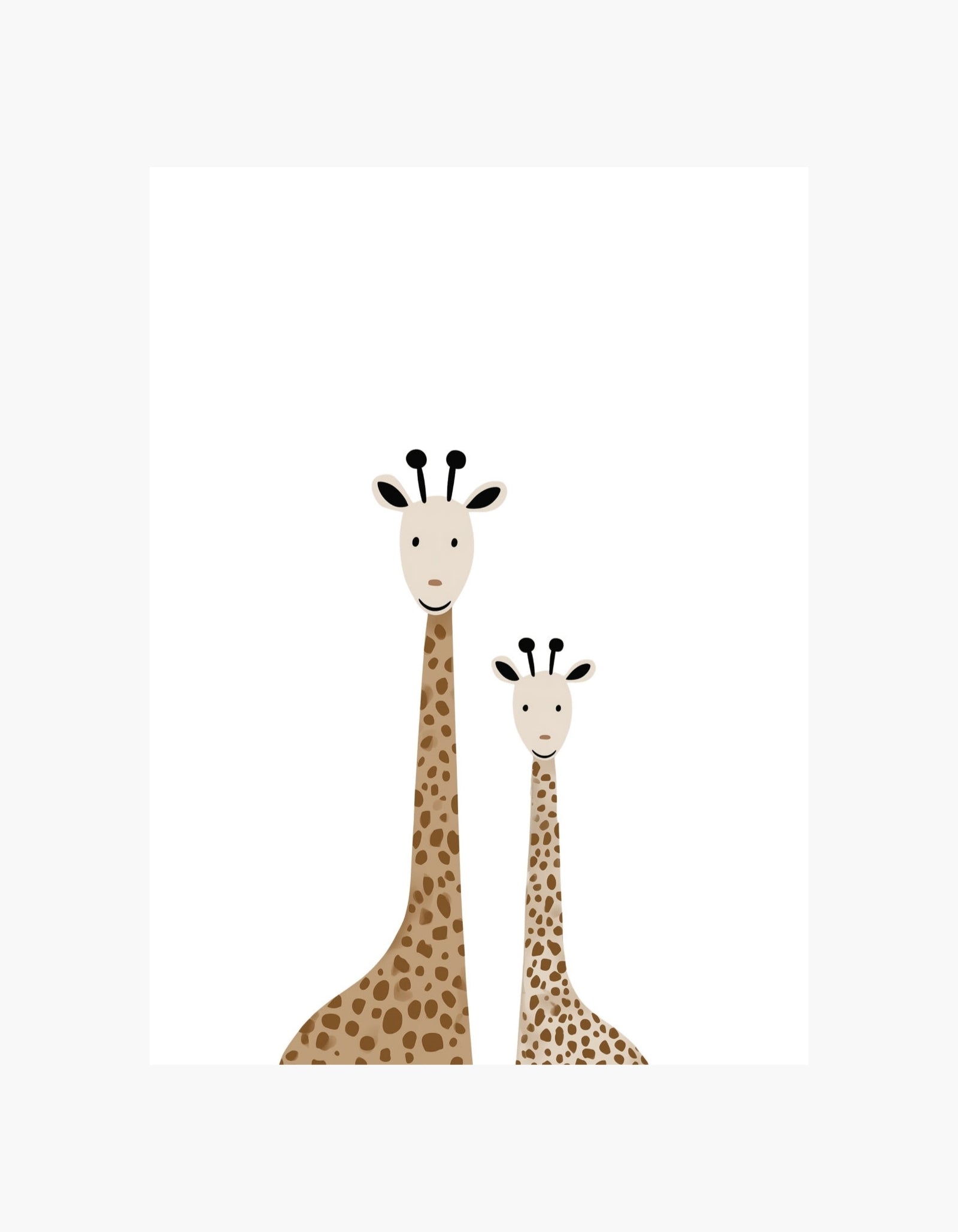 Giraffe Family Poster