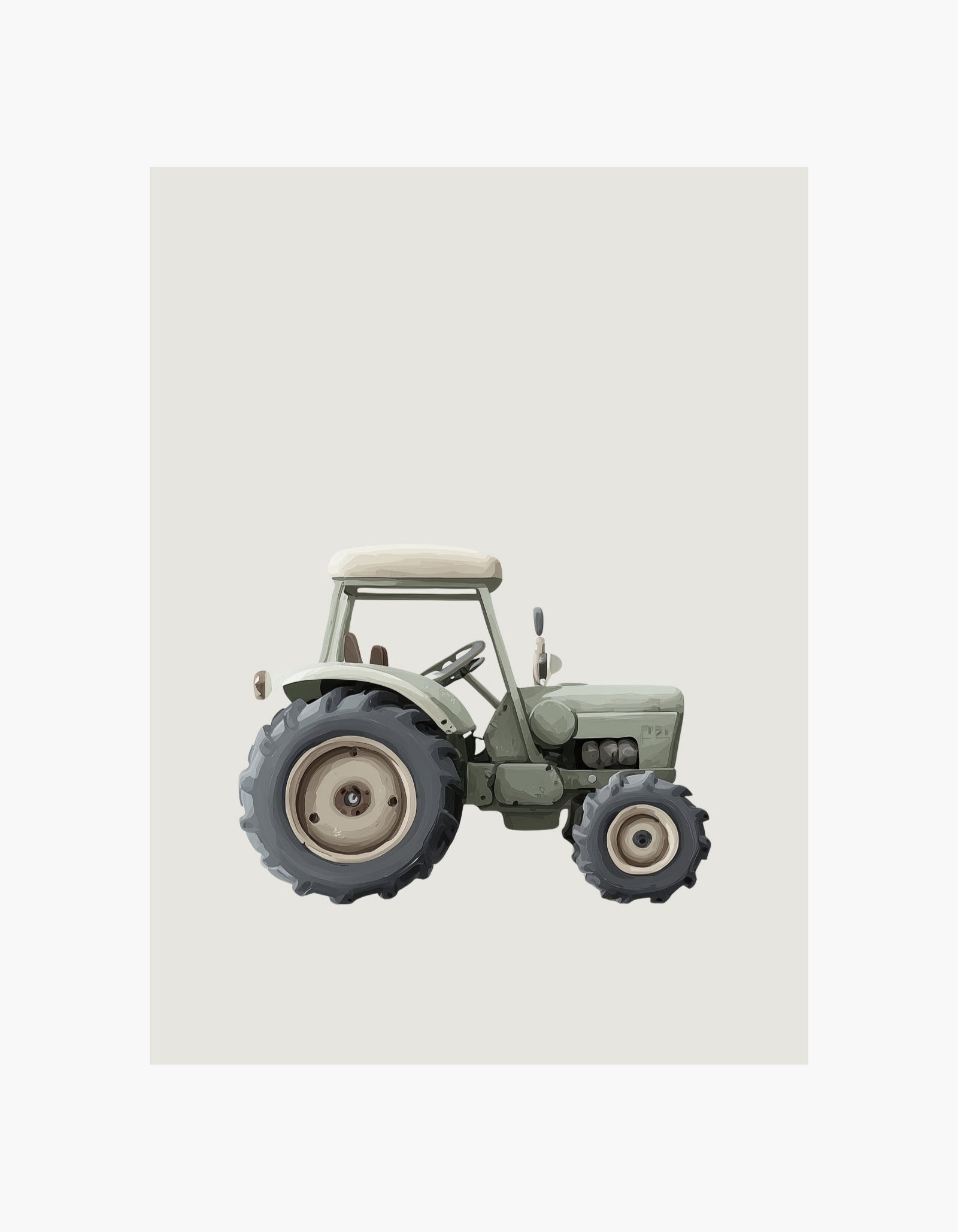 Green Tractor Poster
