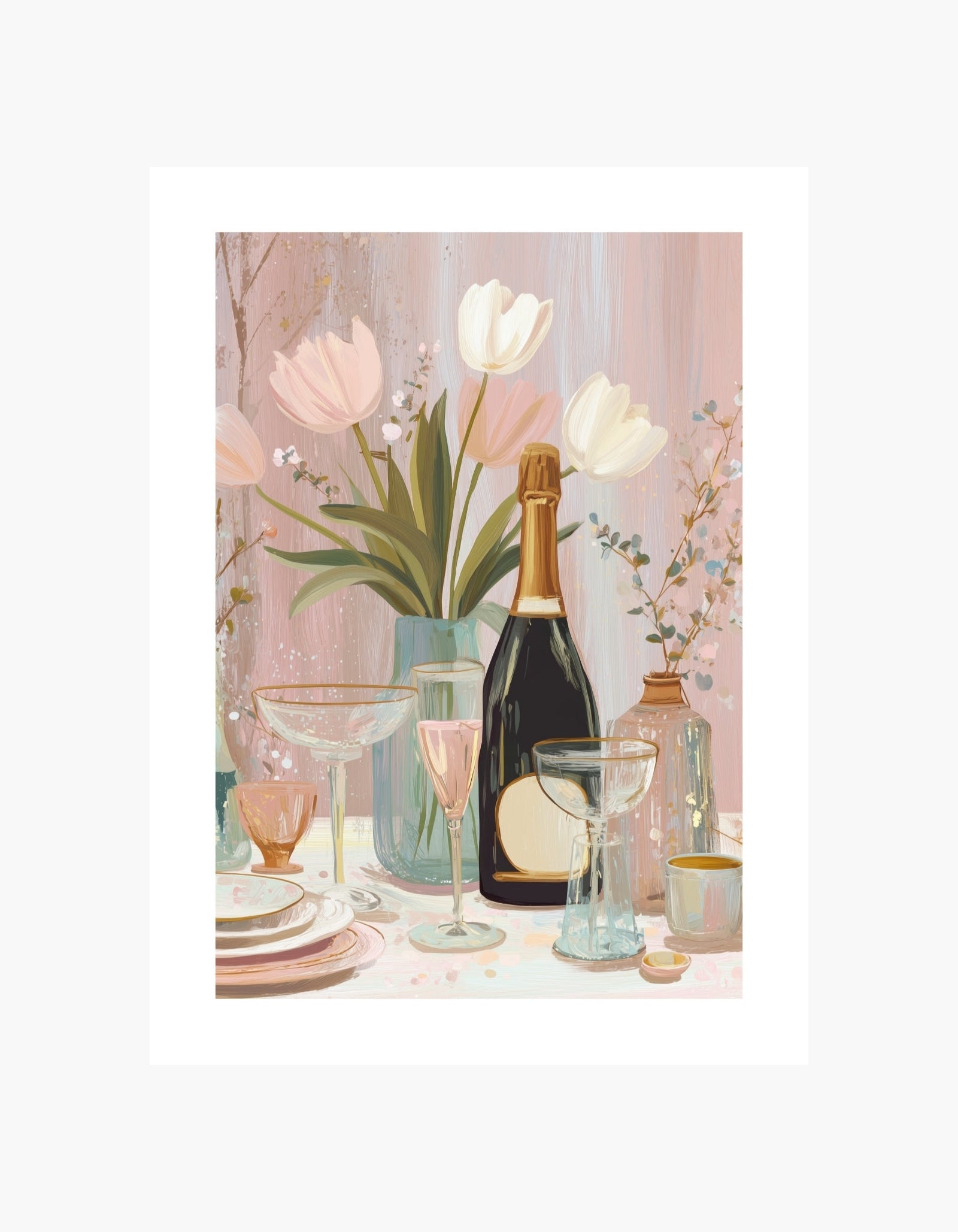 Champagne Table Poster