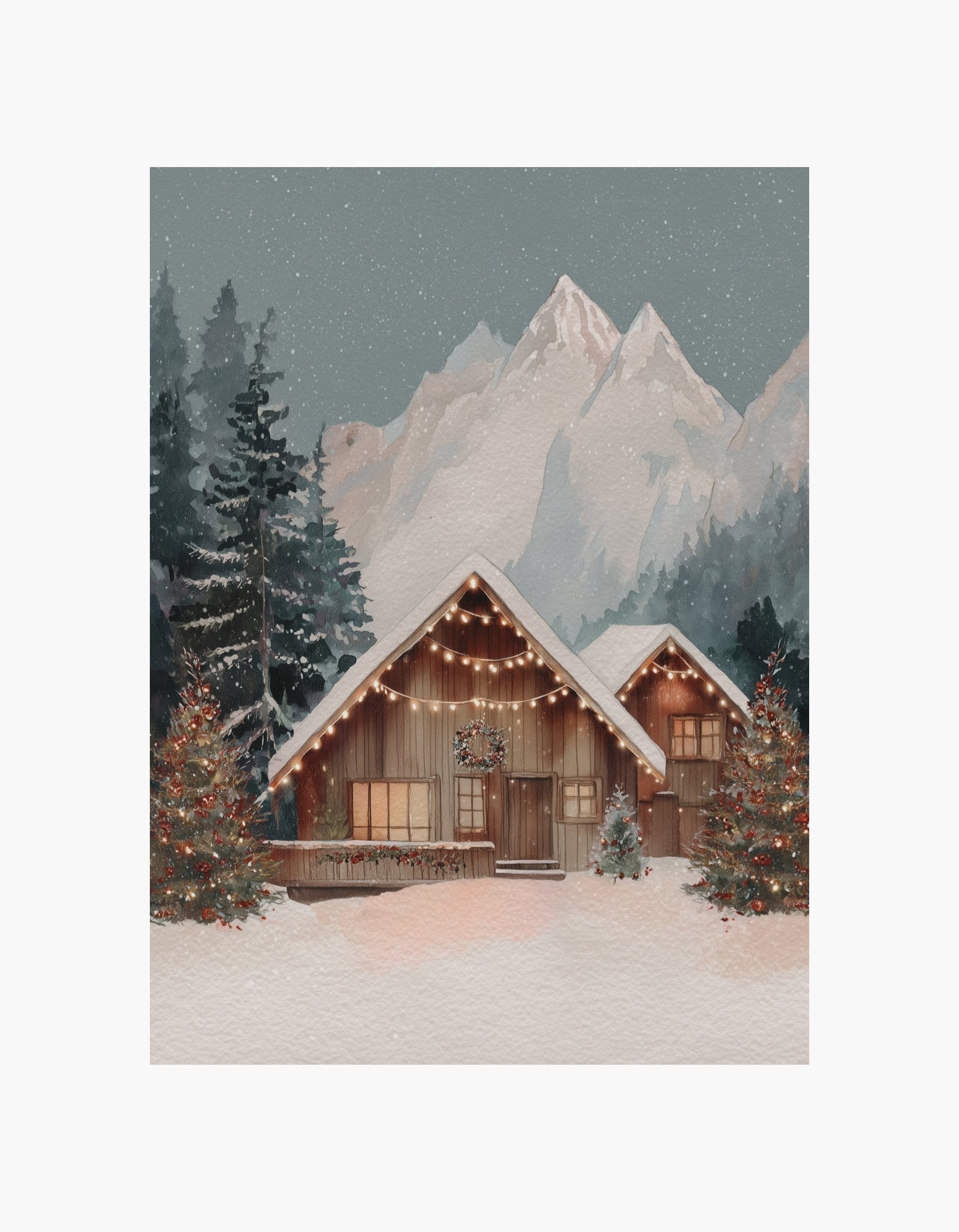 Christmas Cabin Poster