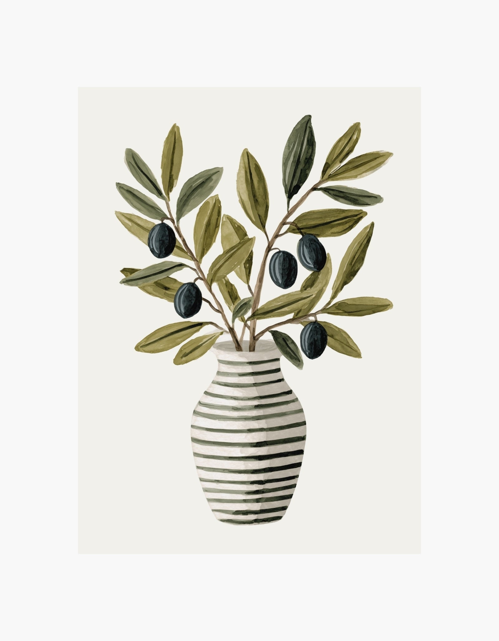Olive in Vase Poster