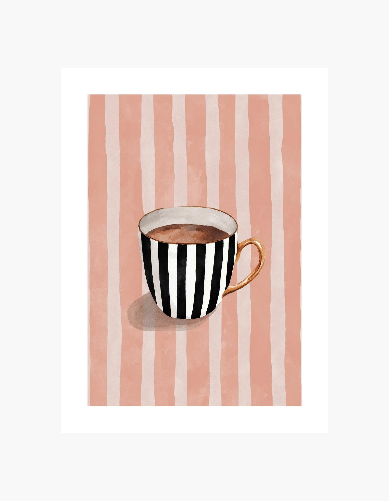 Striped Cup Poster