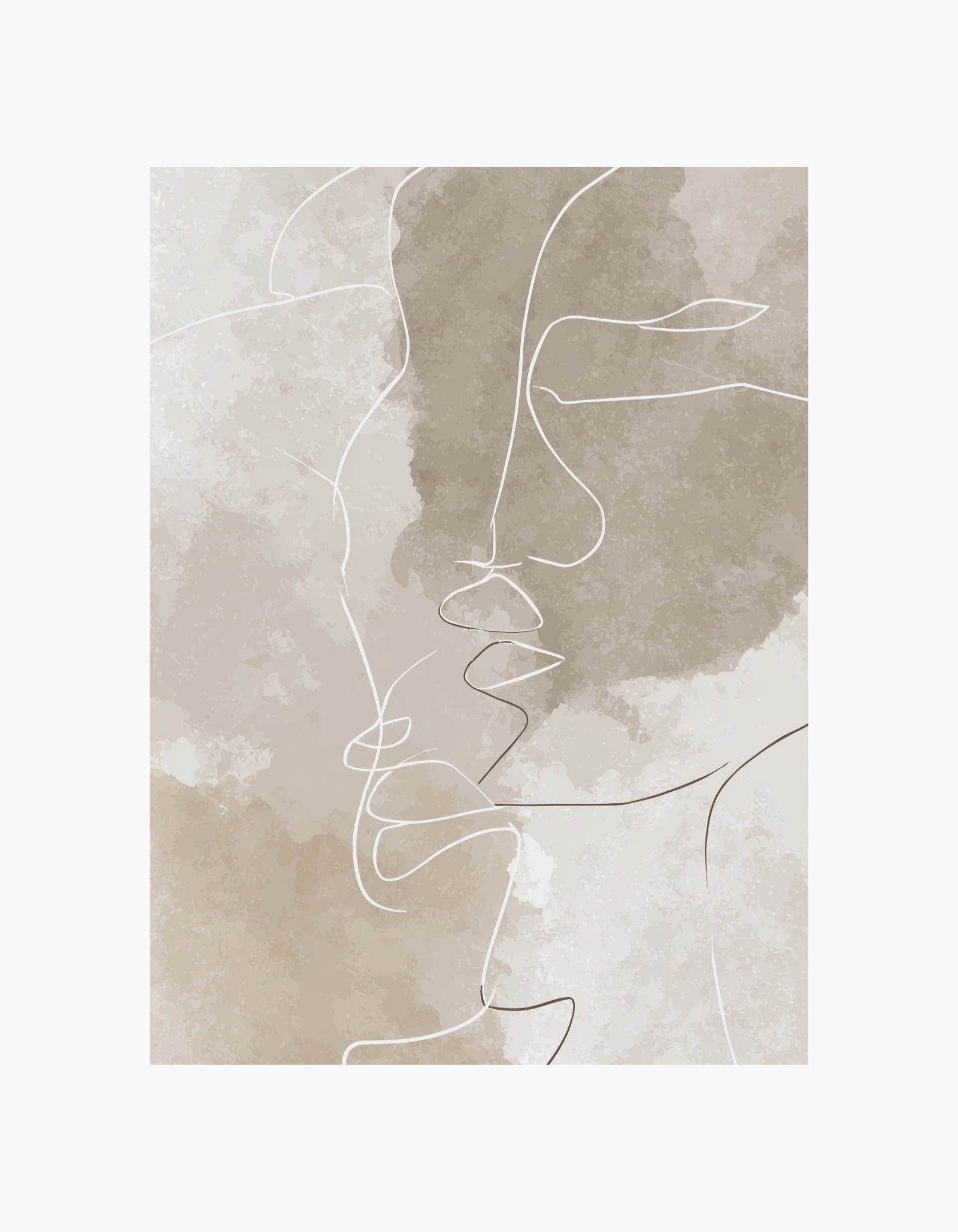 Abstract Kiss Poster