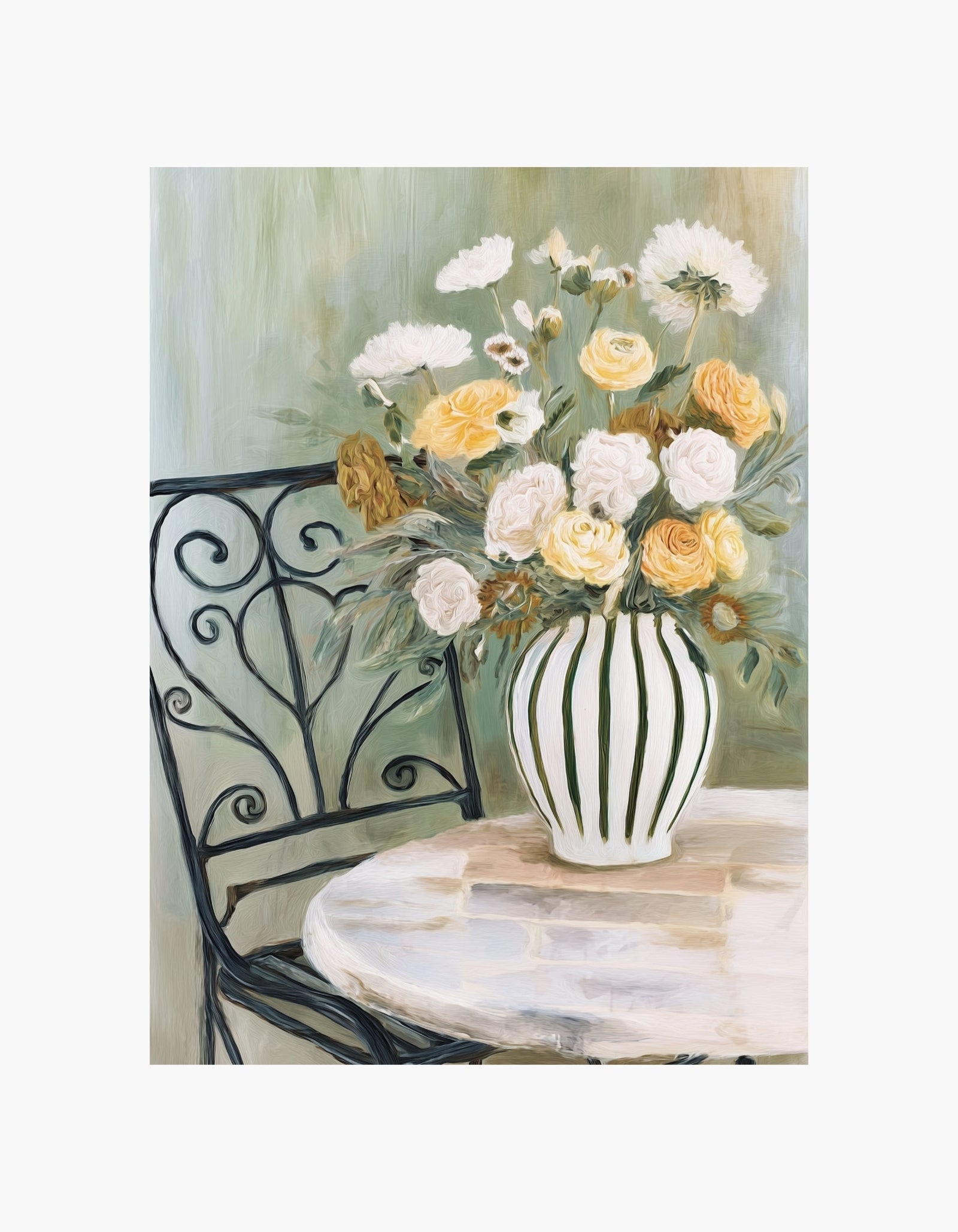 Café Flowers Poster