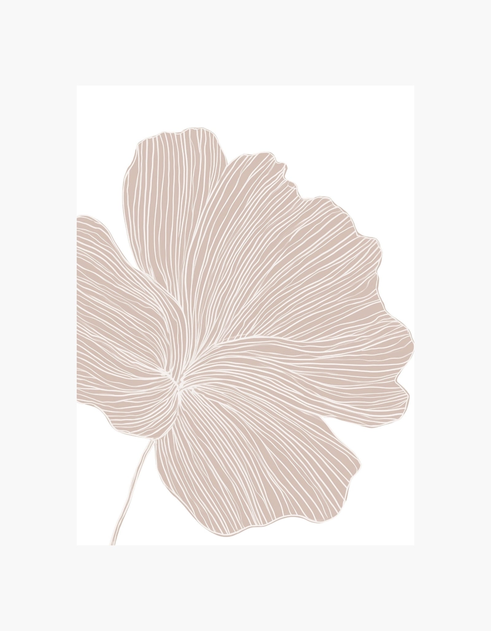 Beige Bloom No1 Poster
