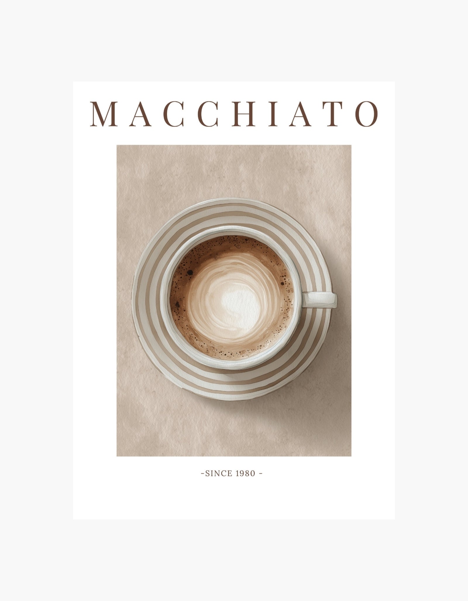 Macchiato Stripe Poster