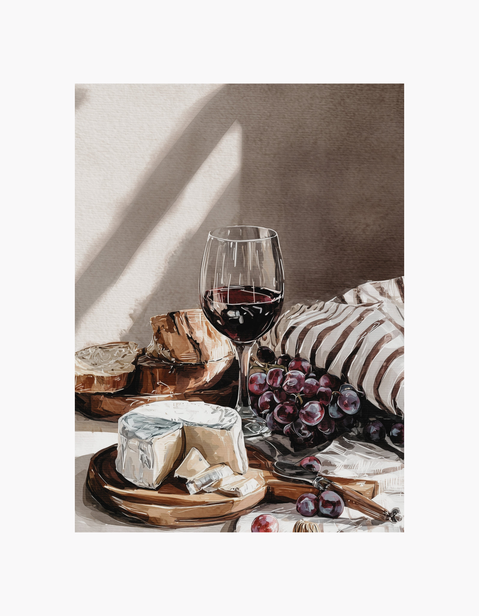 Wine & Cheese Poster