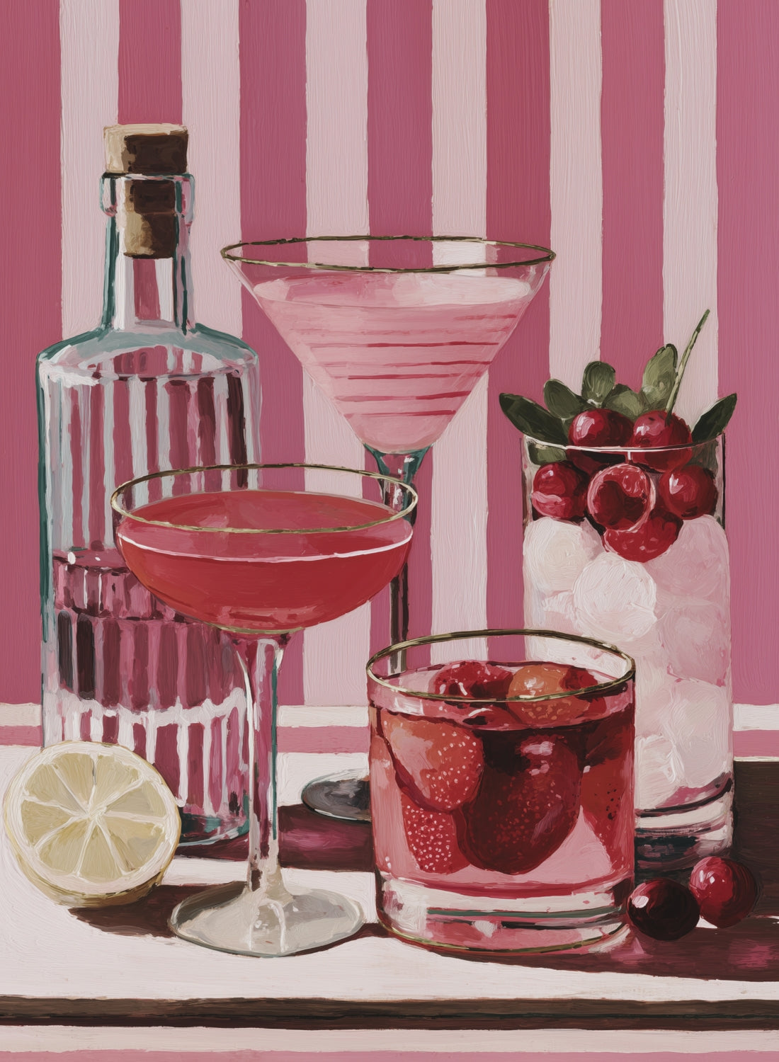 Pink Cocktails Poster