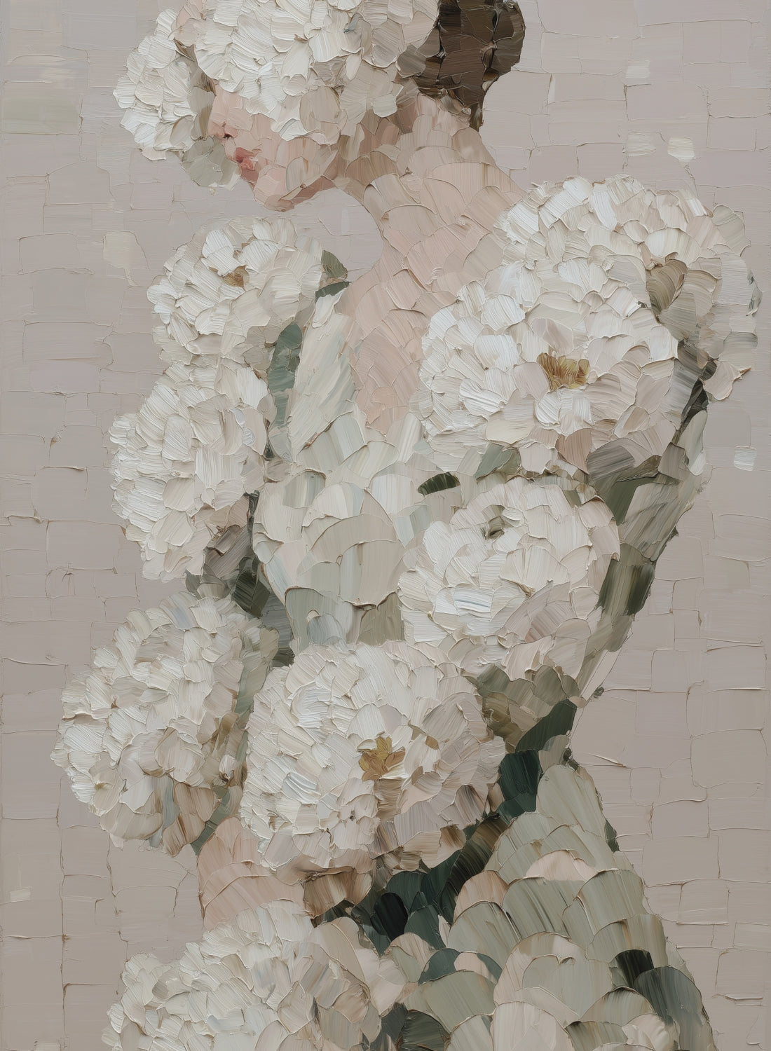 Woman with Flowers Poster