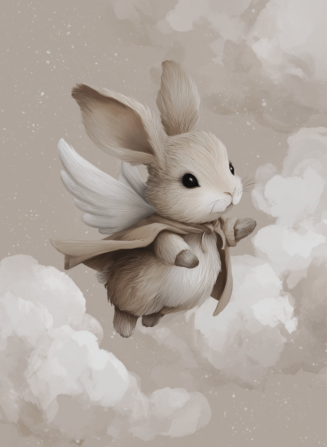 Flying Bunny Poster