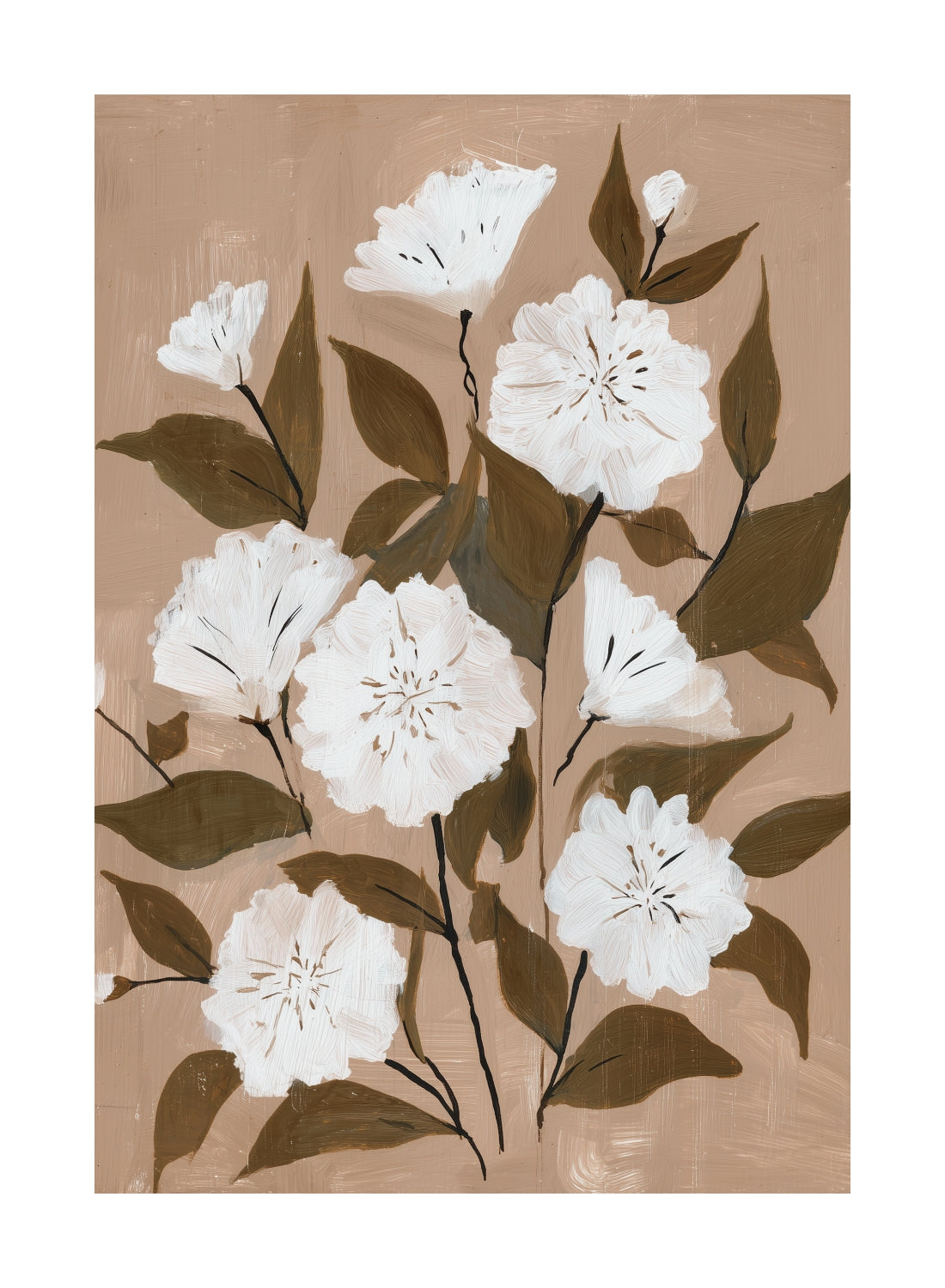 White Blooms Poster