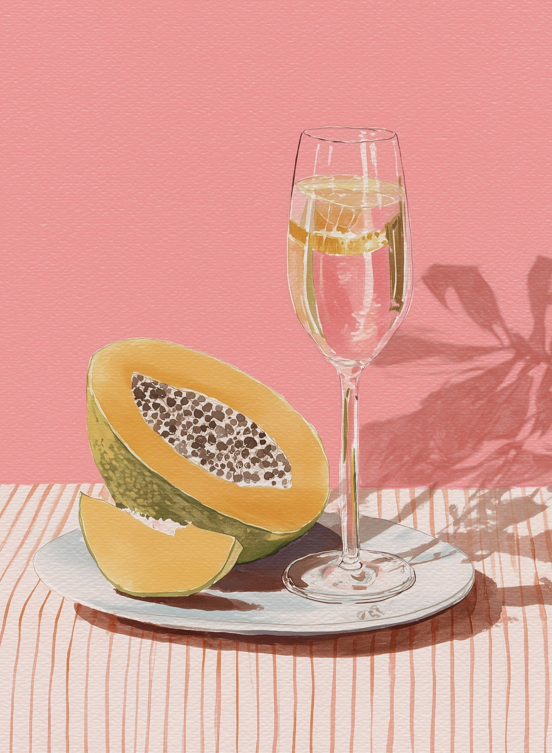 Papaya & Prosecco Poster