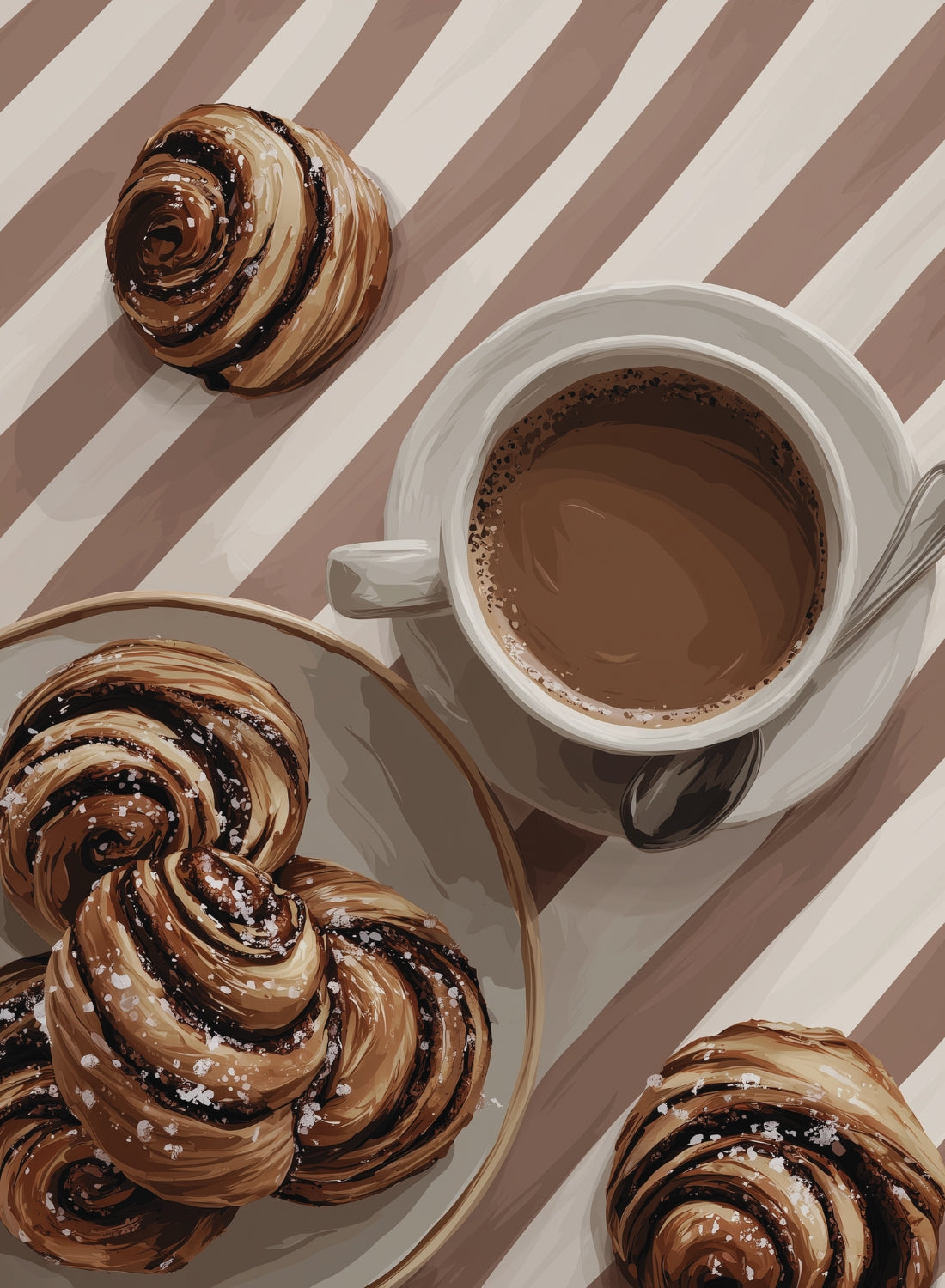 Coffee & Cinnamon Buns Poster