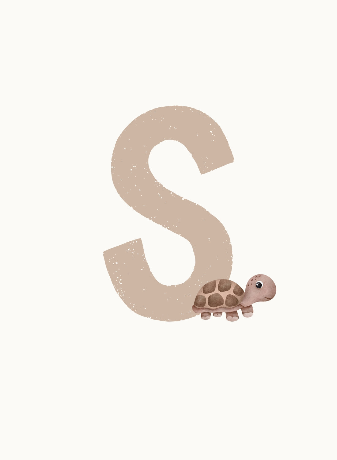 Letter S Turtle Poster