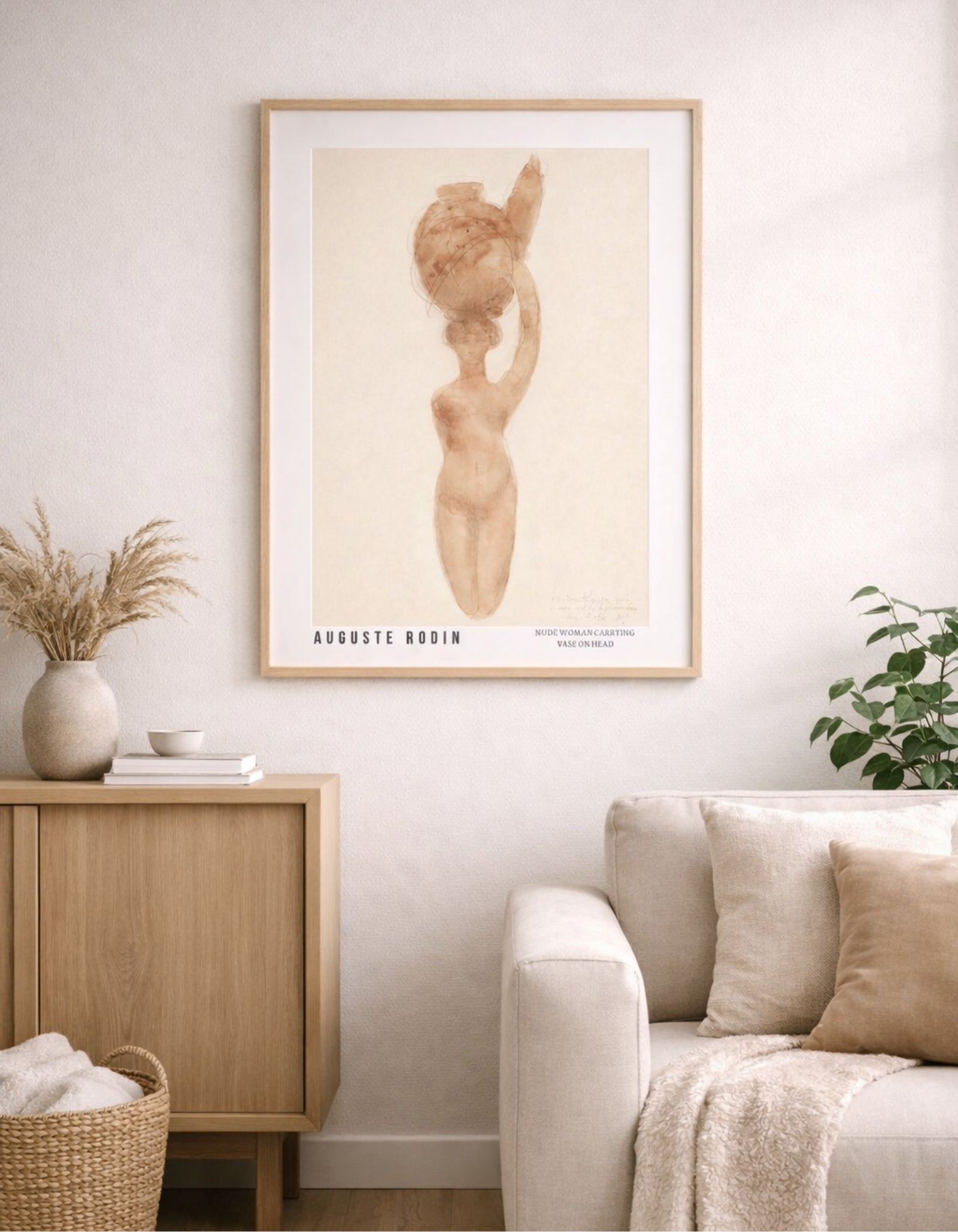 Auguste Rodin Nude Woman Carrying Vase Poster