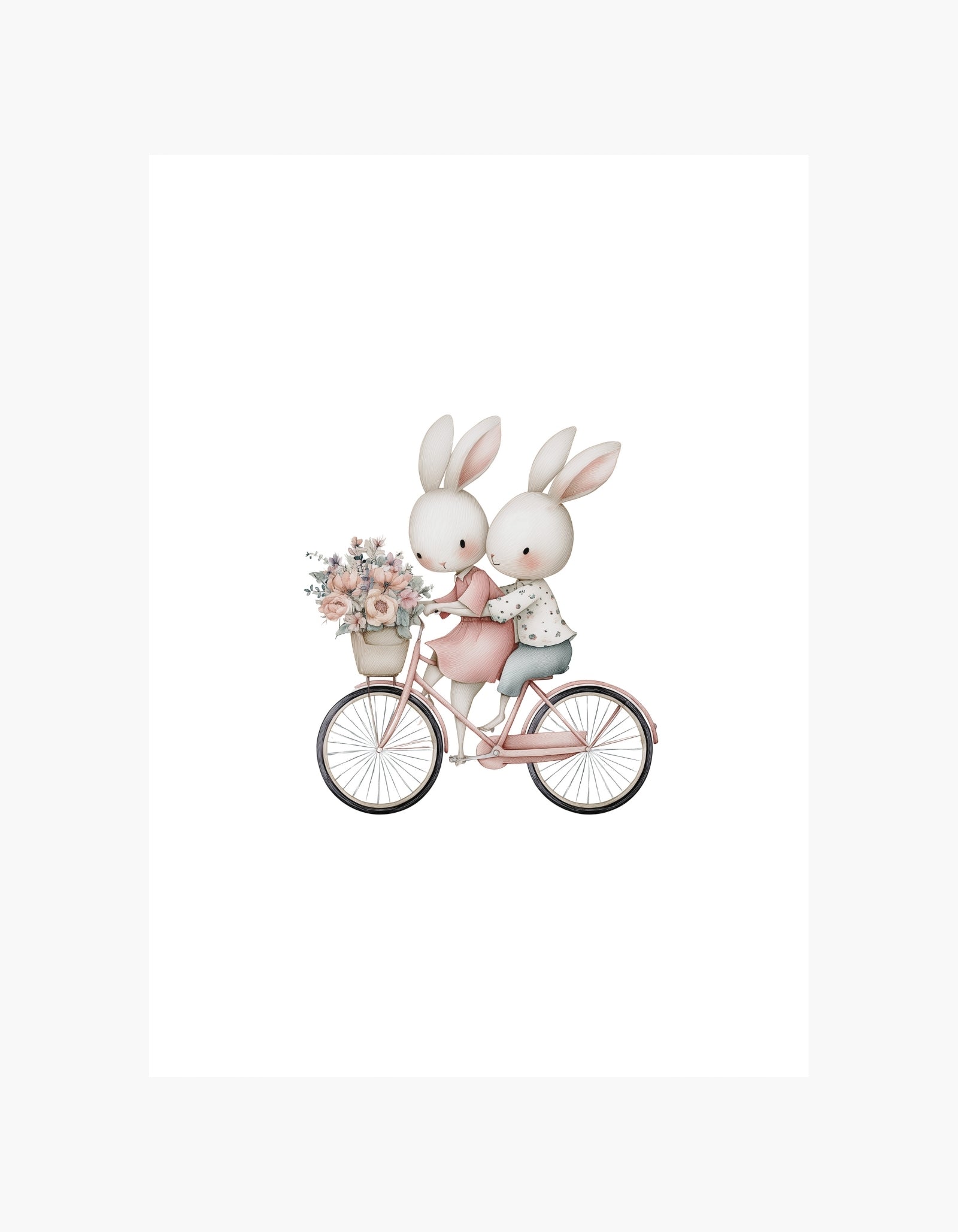Bunny Bicycle Poster