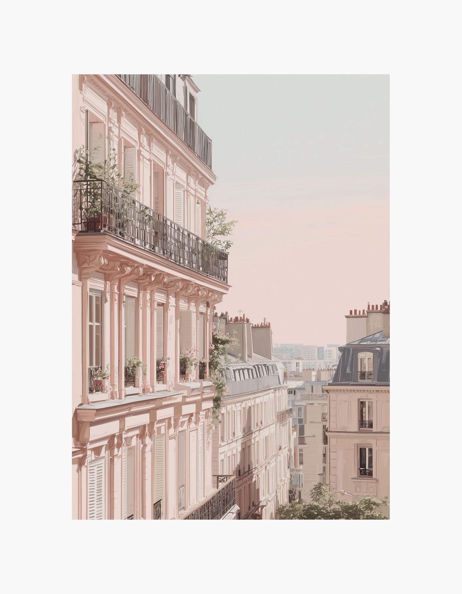Paris Balcony View Poster