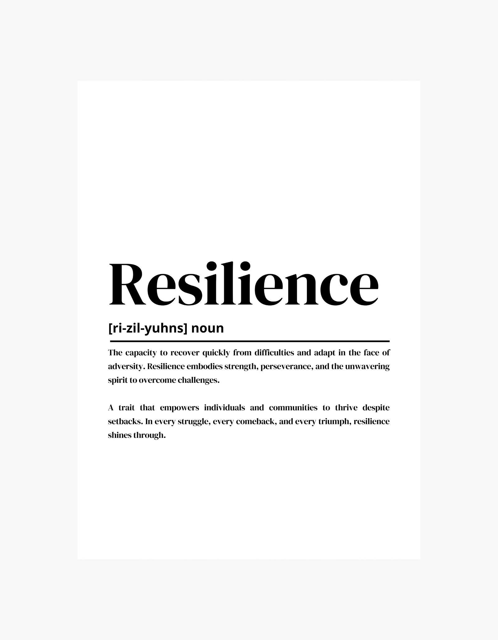 Resilience Definition Poster