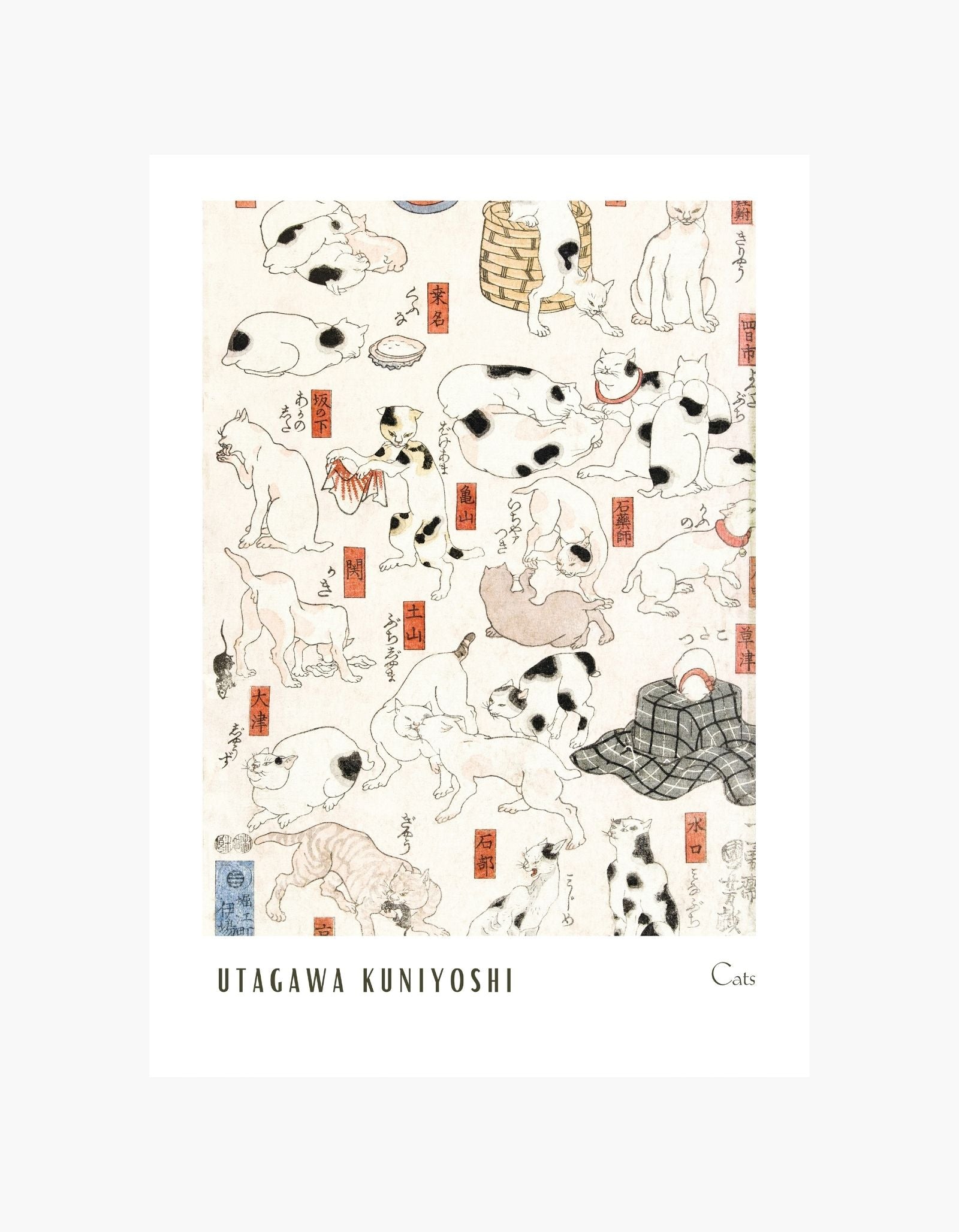 Utagawa Kuniyoshi  Cats Poster