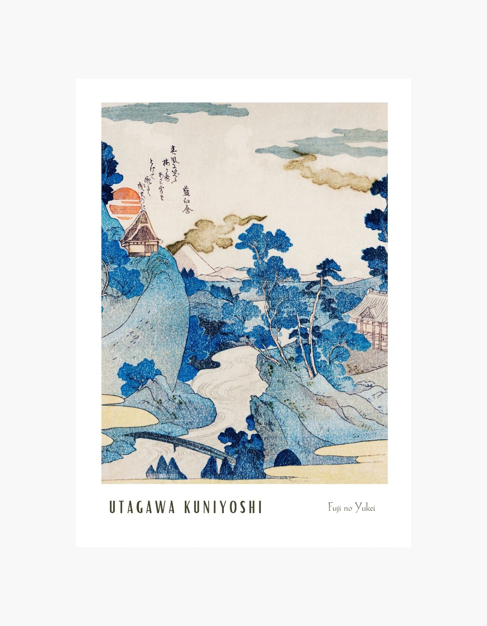 Utagawa Kuniyoshi Fuji no Yūkei Poster