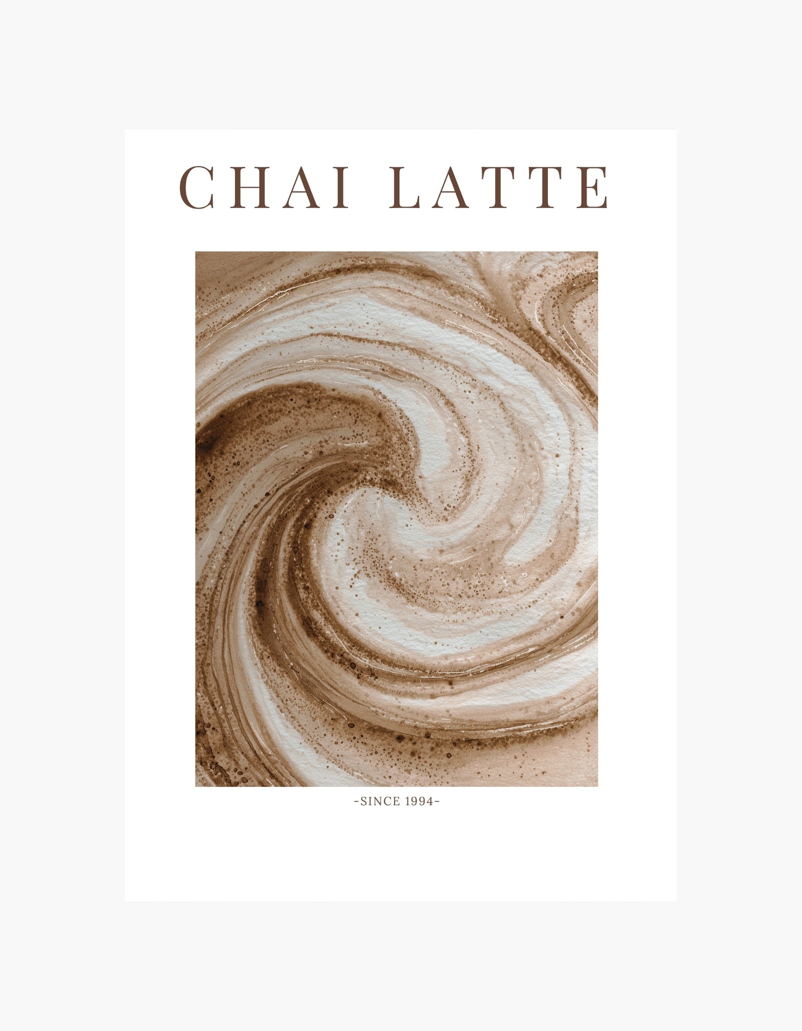 Chai Latte Art Poster
