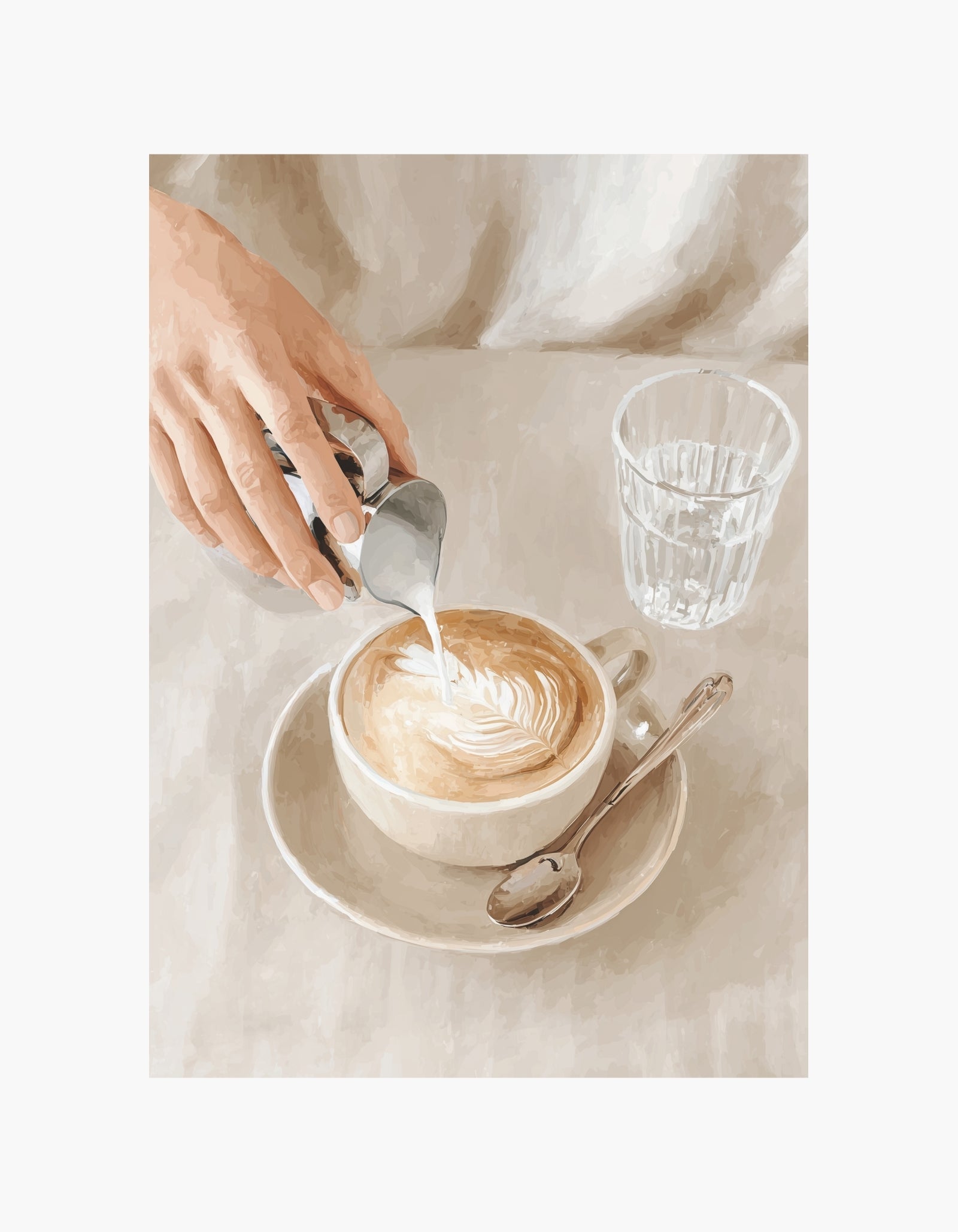 Creamy Latte Art Poster