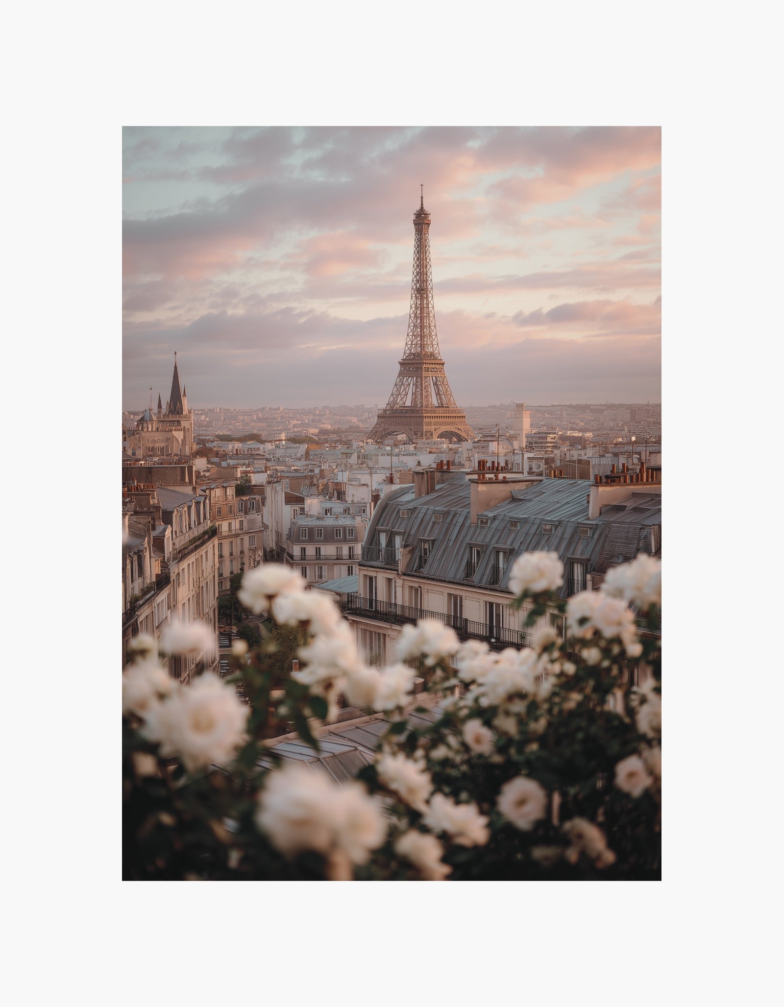 Paris Eiffel Sunset Poster