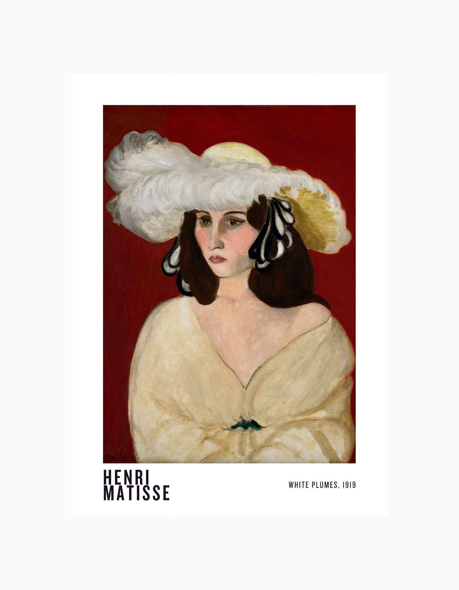 Matisse White Plumes Poster