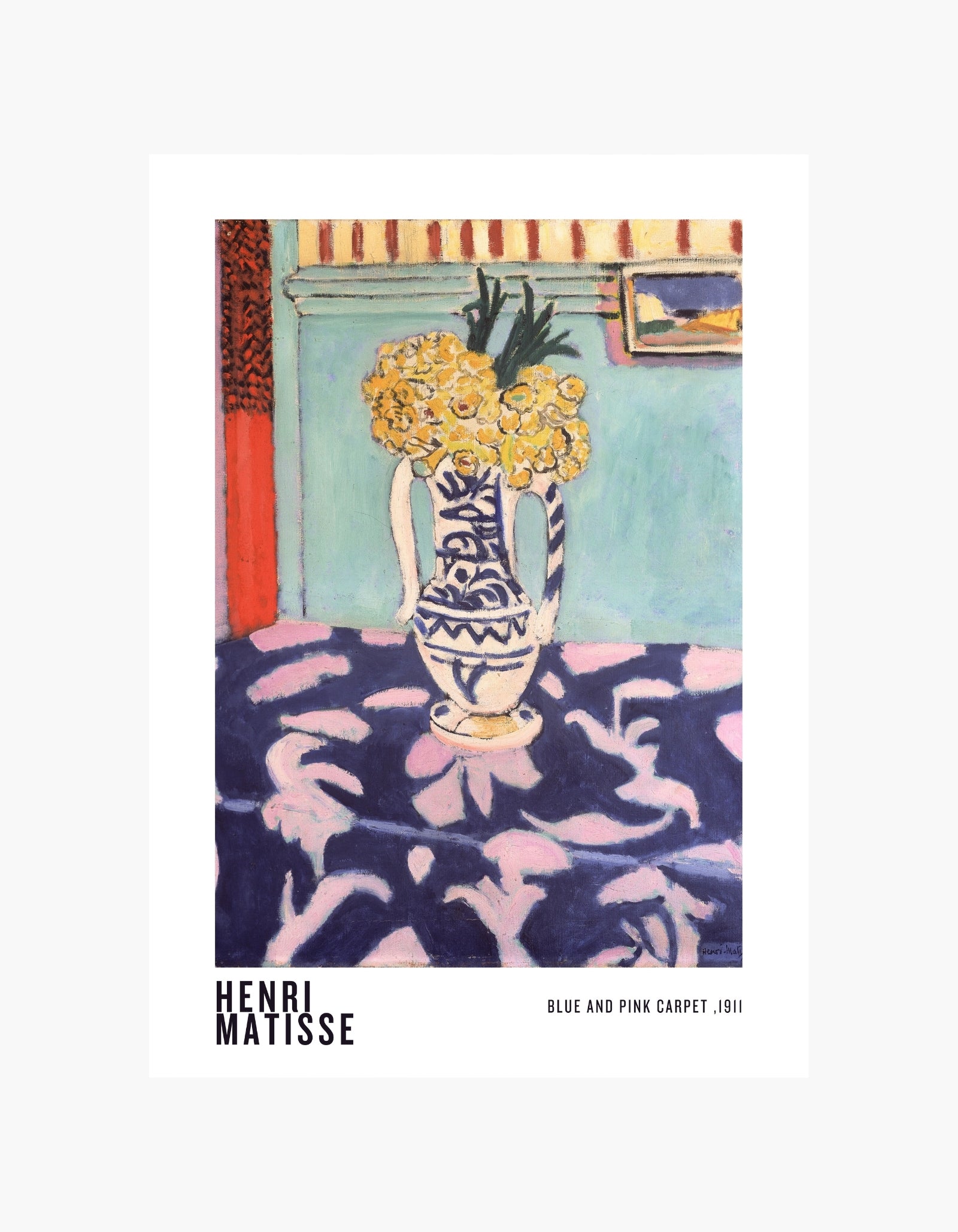 Henri Matisse Blue and Pink Carpet Poster
