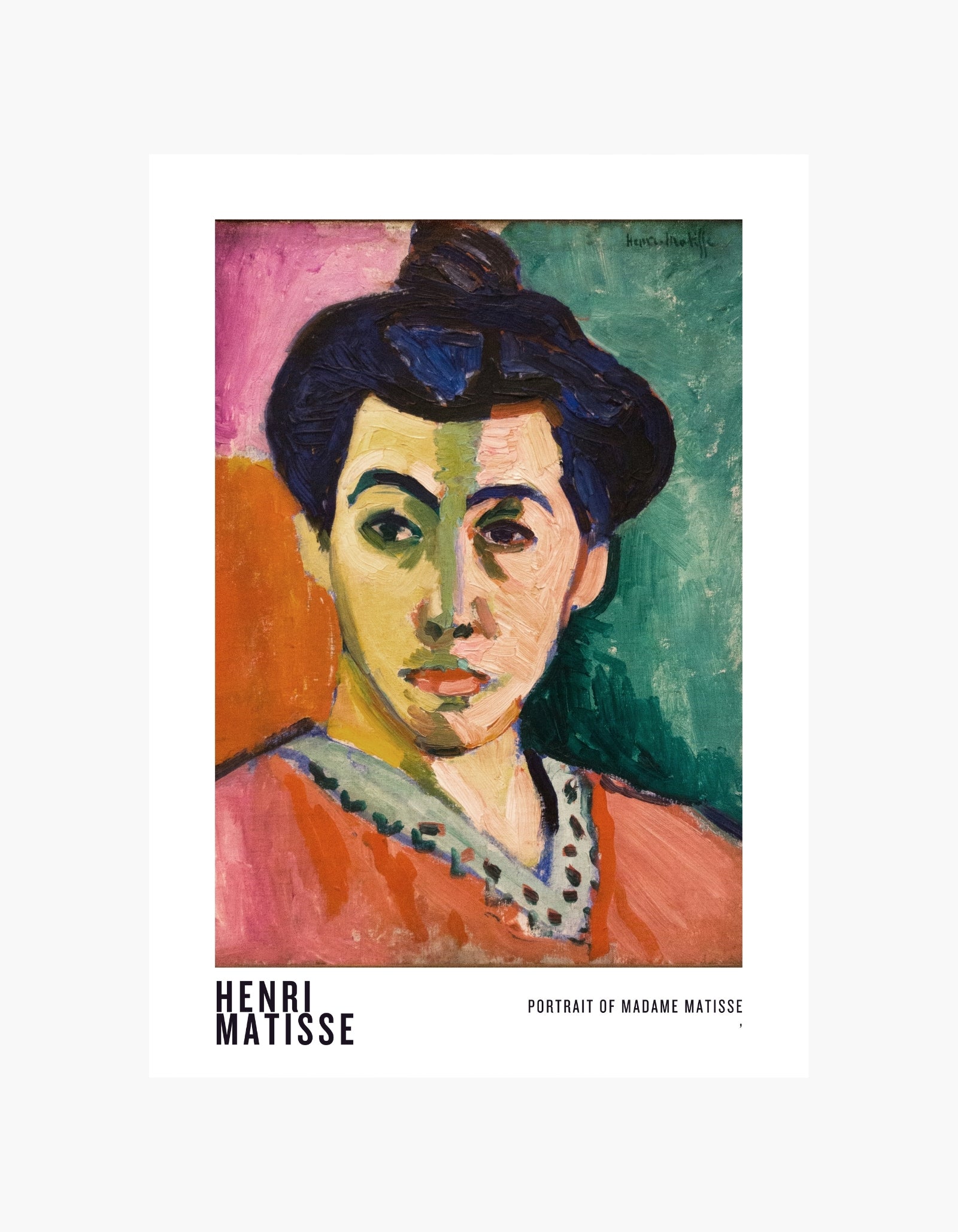 Henri Matisse Portrait of Madame Matisse Poster