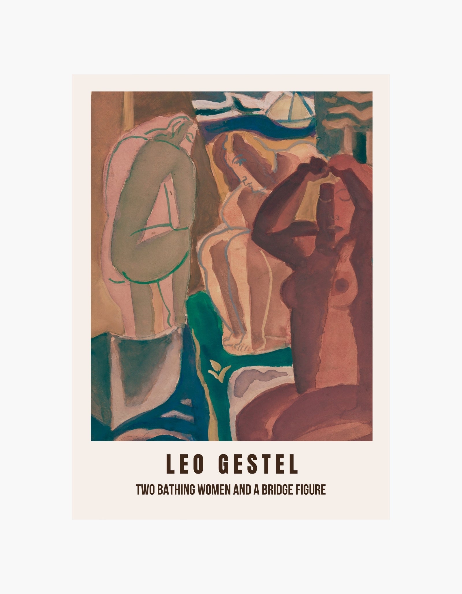 Leo Gestel Bathing Women Poster