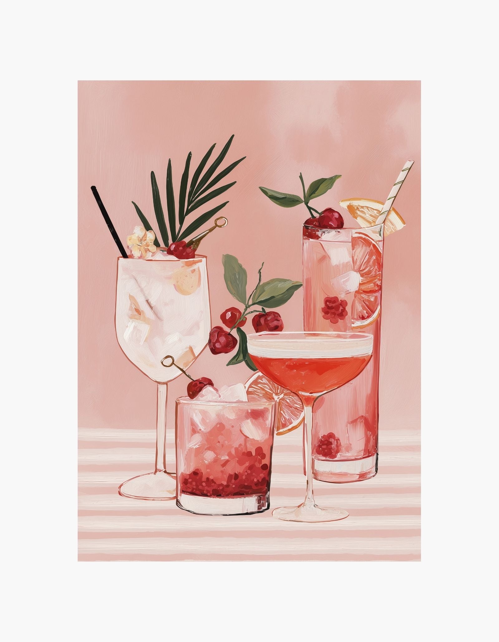 Pink Cocktail Hour Poster