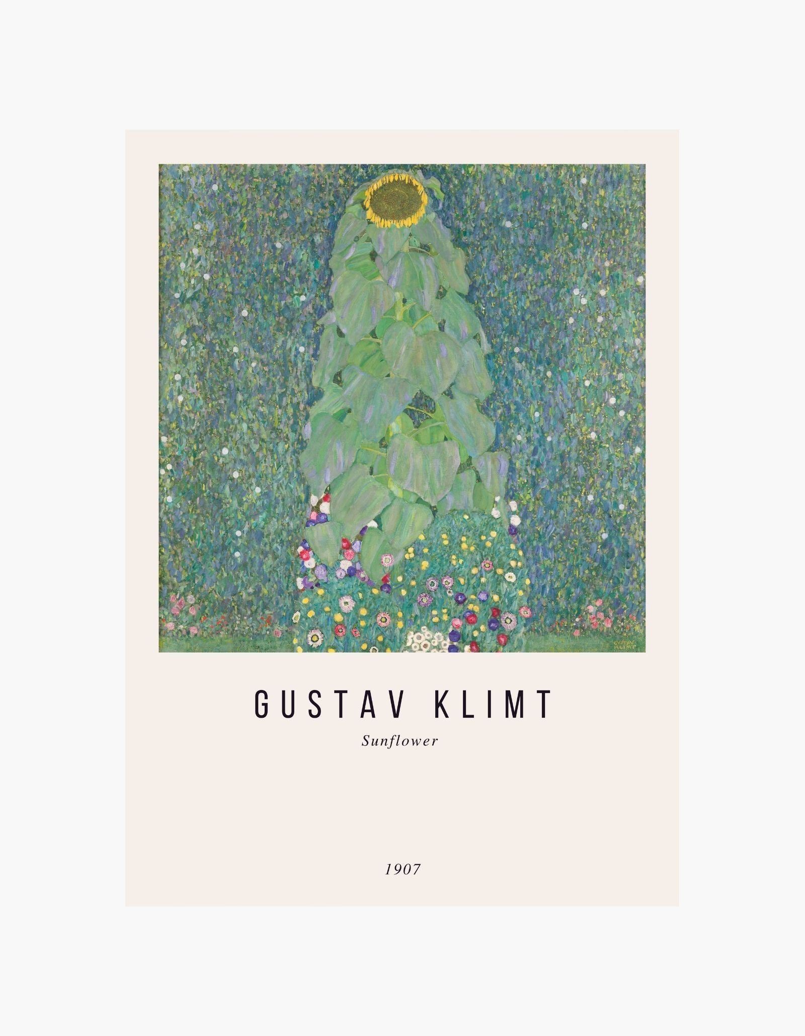 Gustav Klimt Sunflower Poster