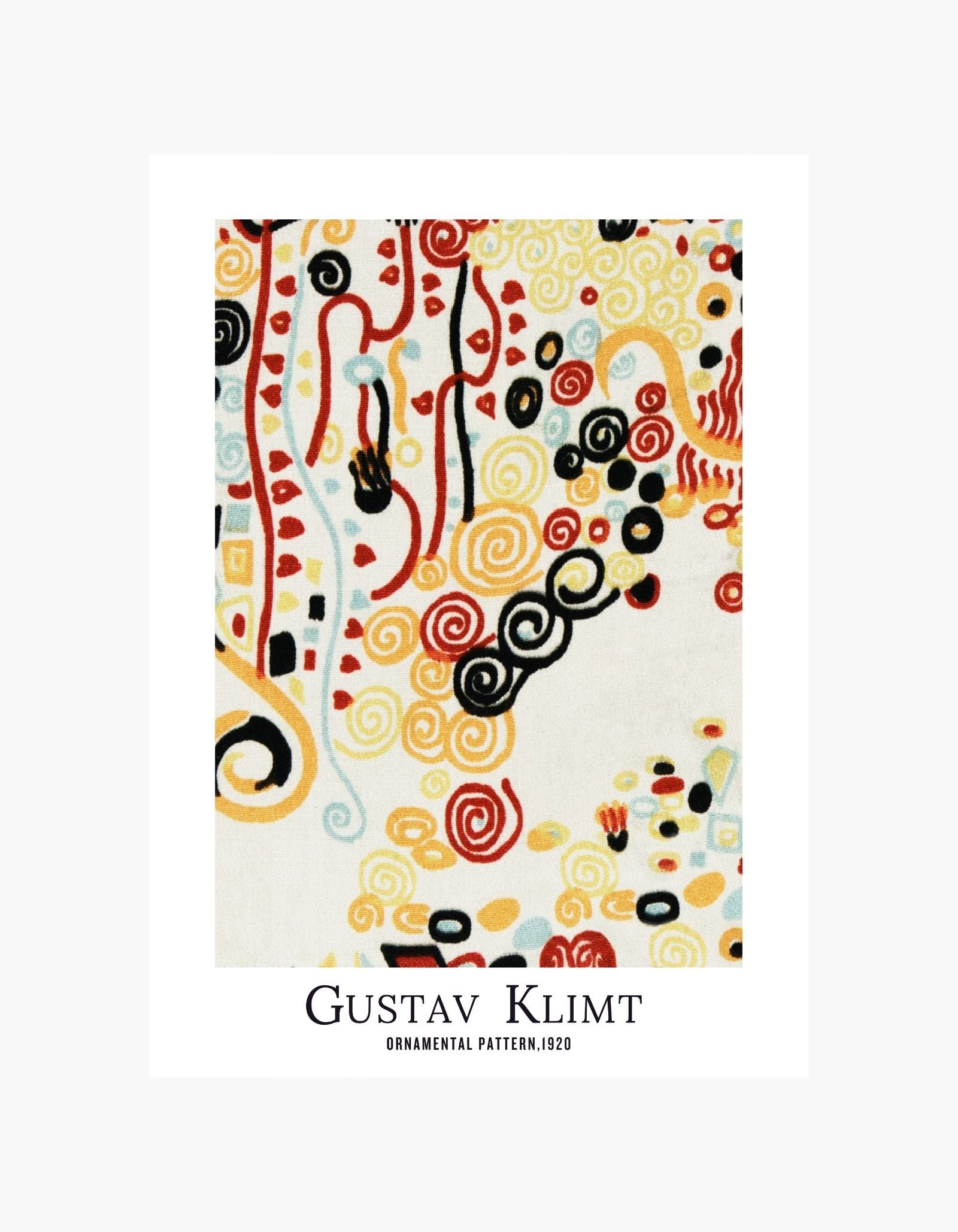 Gustav Klimt Ornamental Pattern Poster