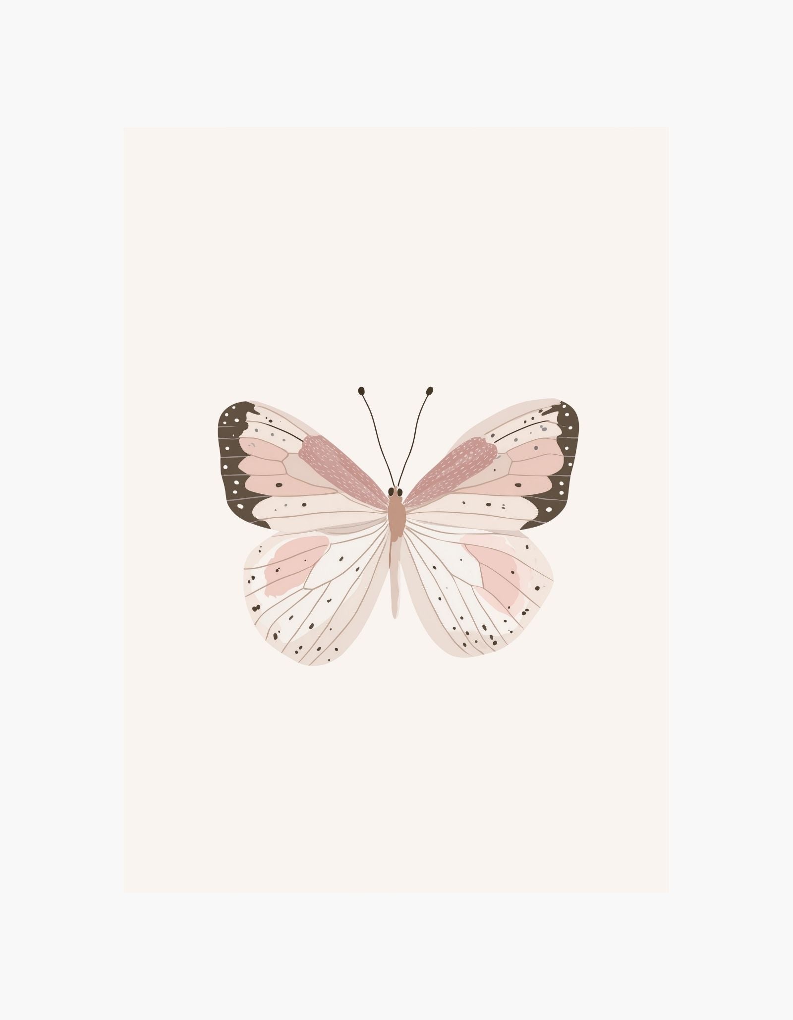Blush Butterfly Poster