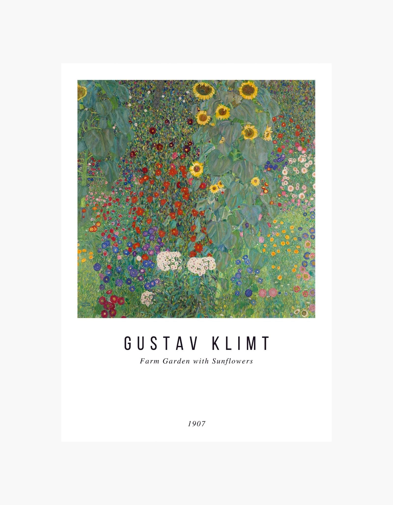 Gustav Klimt Farm Garden with Sunflowers