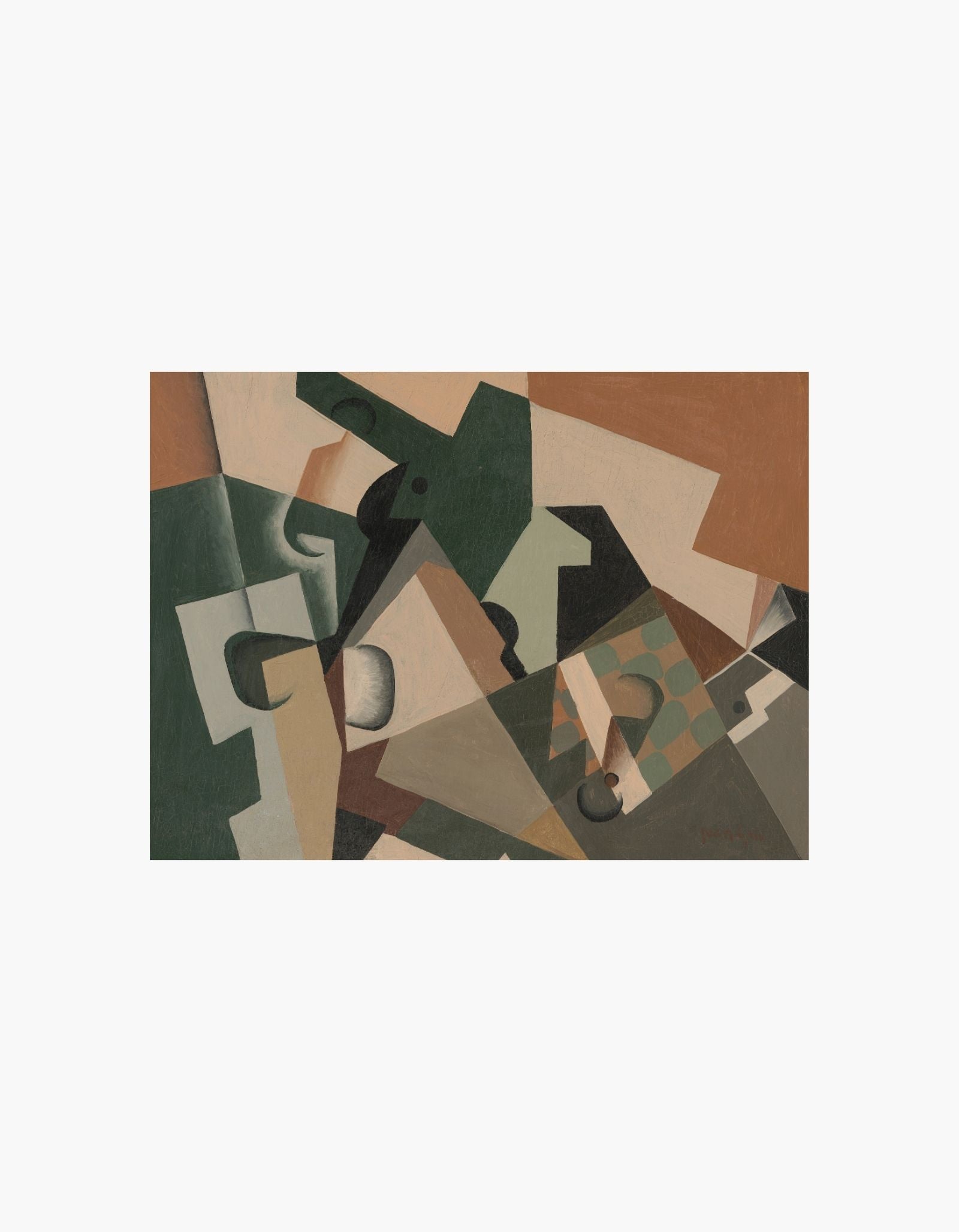 Juan Gris Glass and Checkerboard Poster