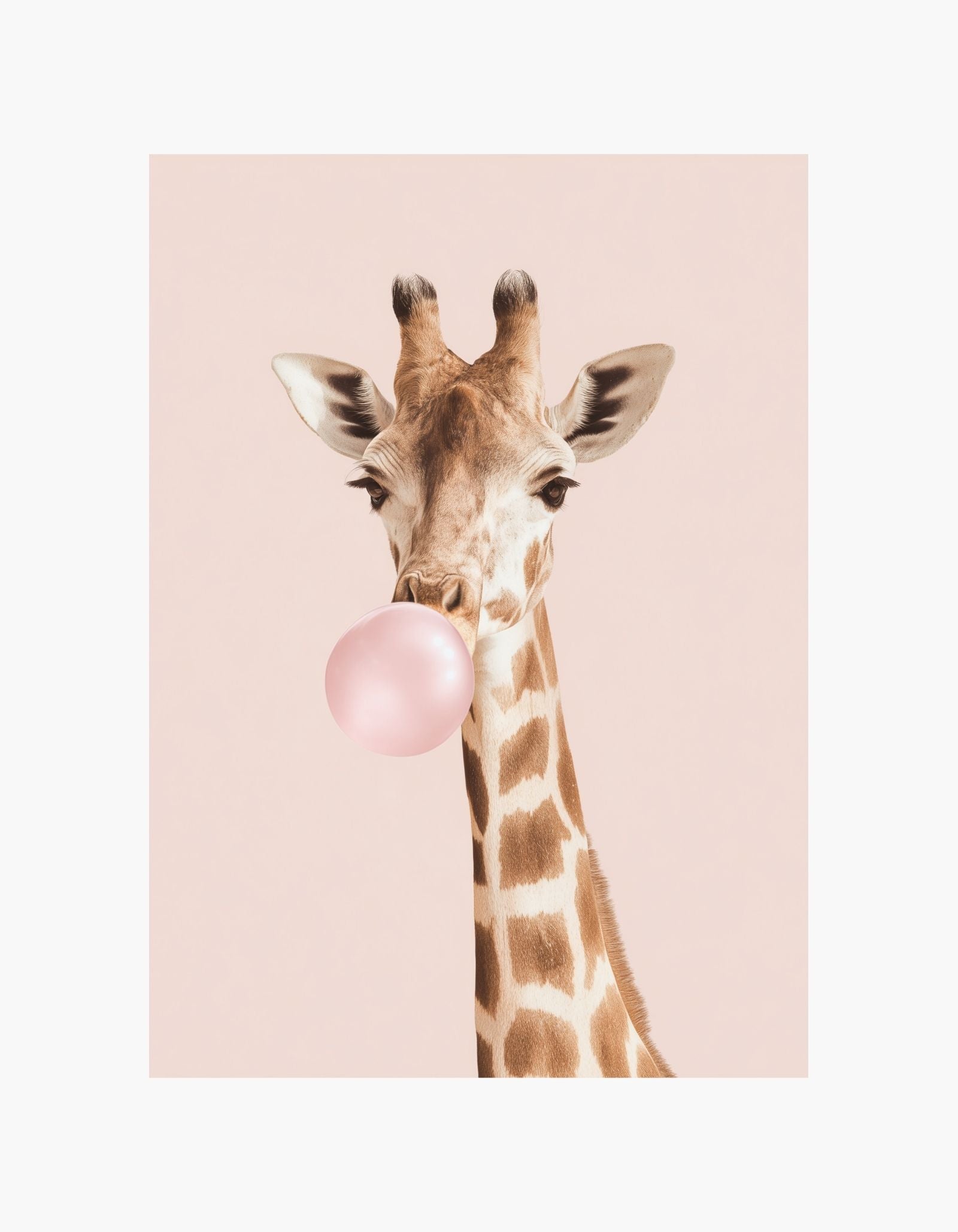 Bubble Gum Giraffe Poster