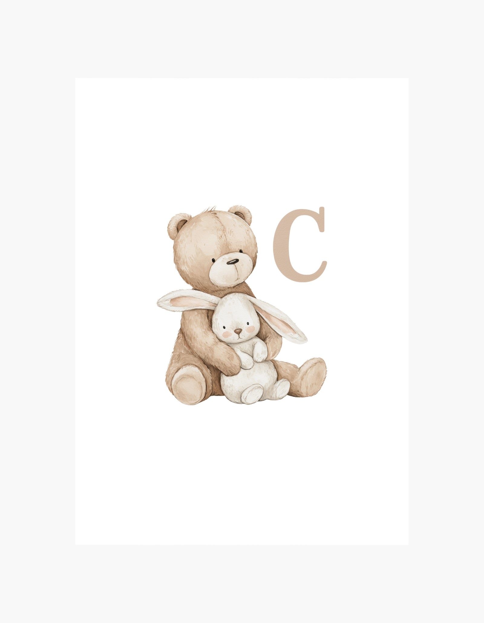 Letter C Teddy Poster