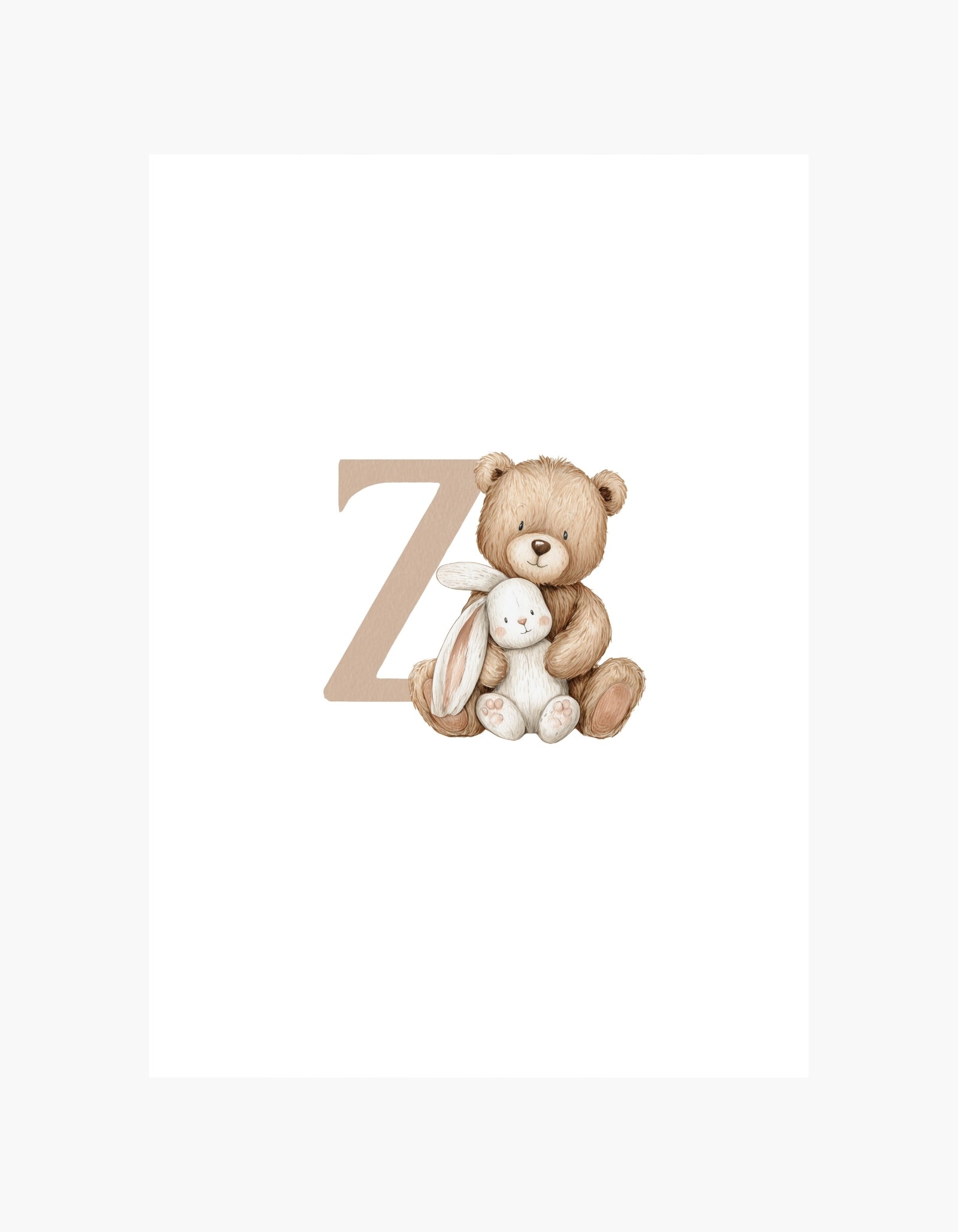 Letter Z Teddy Poster