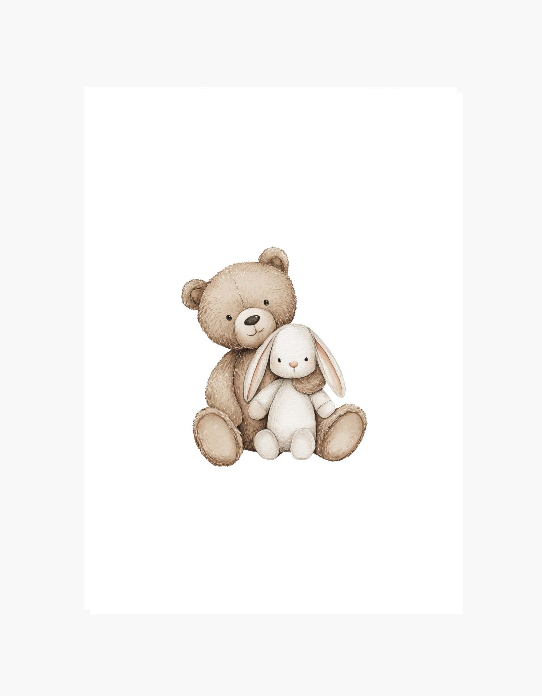 Teddy & Bunny Poster