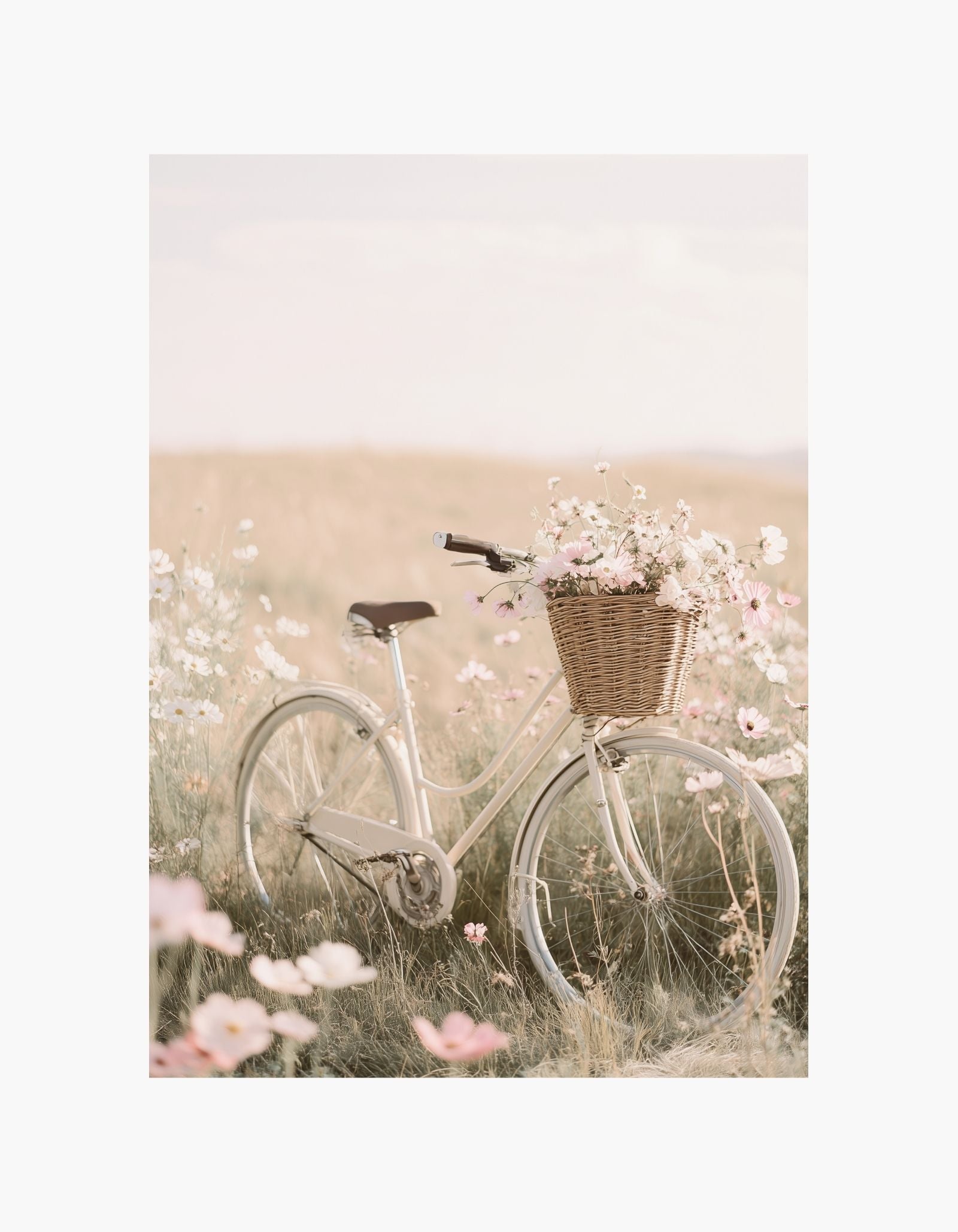 Vintage Flower Bicycle Poster