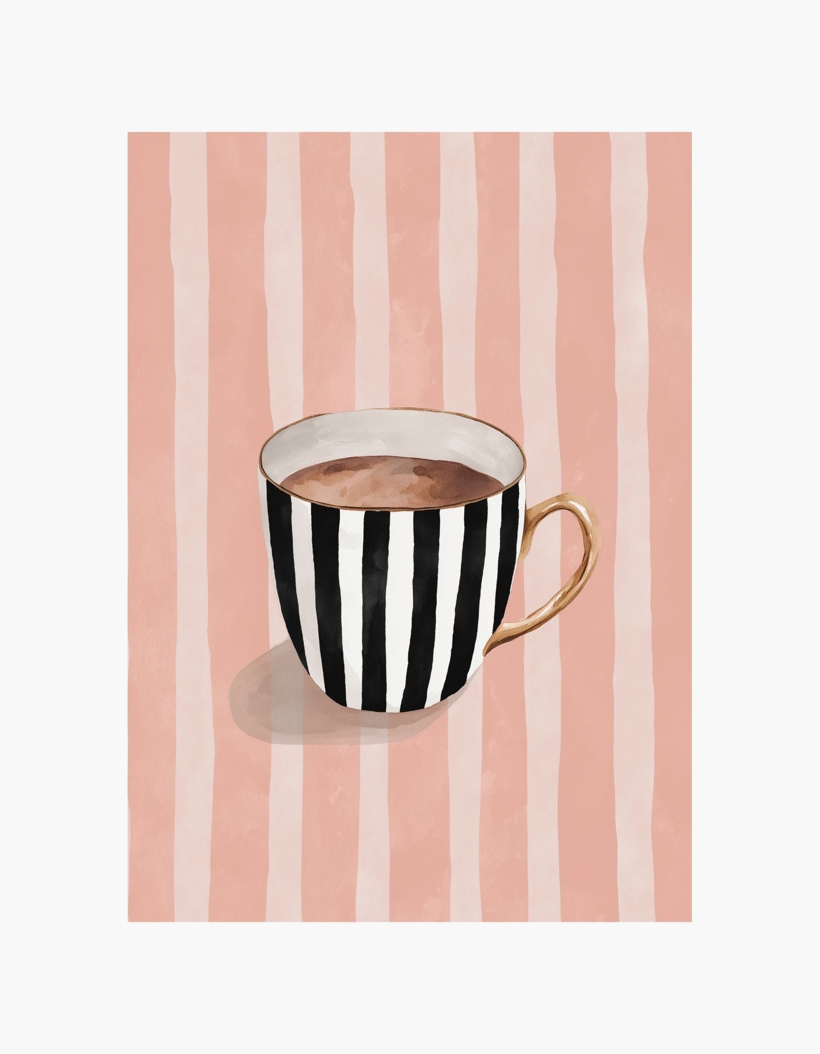 Striped Cup Poster
