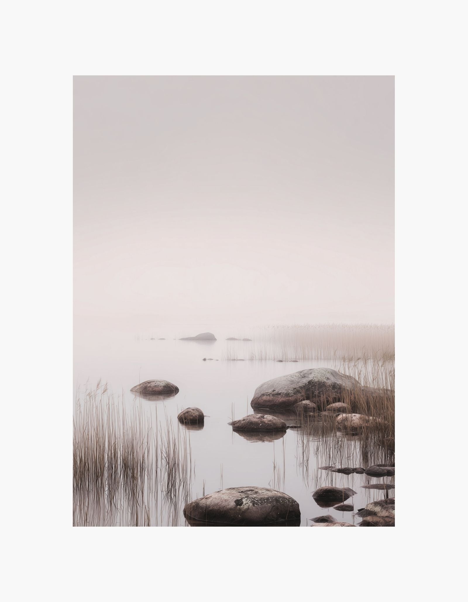 Misty Lake Serenity Poster