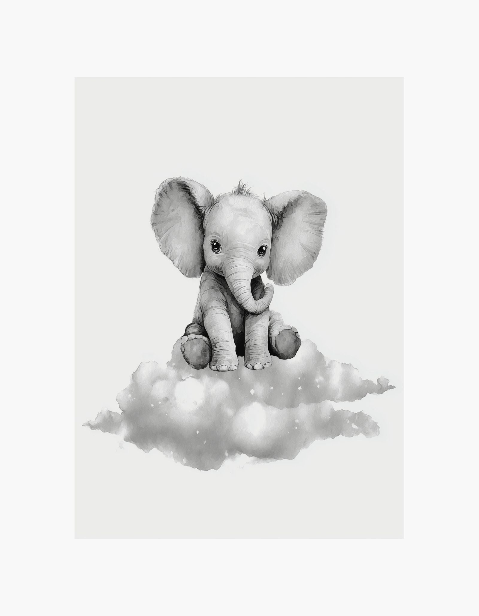 Baby Elephant on Cloud Poster